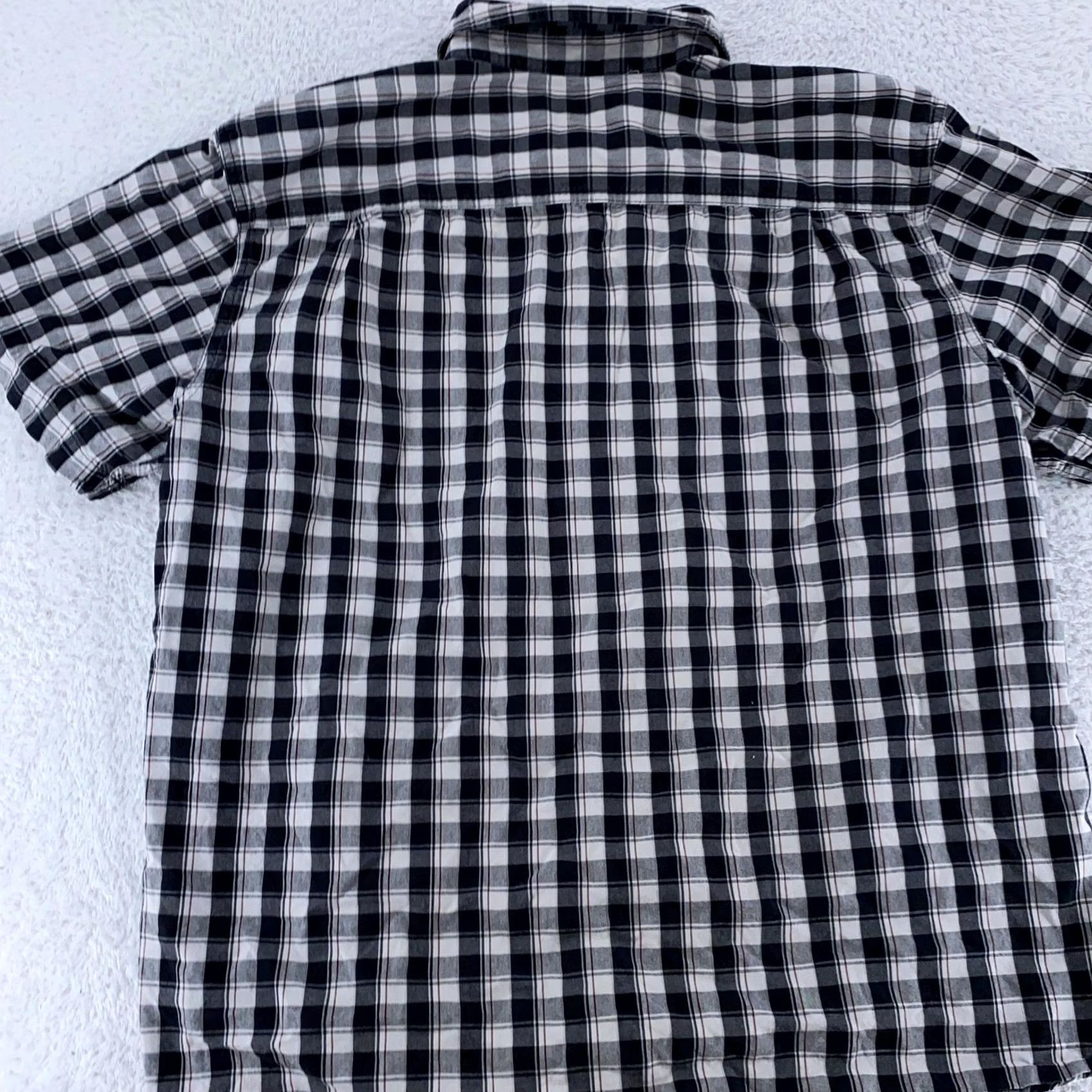 Carhartt Carhartt Shirt Mens XL Black Plaid Button-Up Short Sleeve Relaxed Fit Size US XL / EU 56 / 4 - 4 Thumbnail