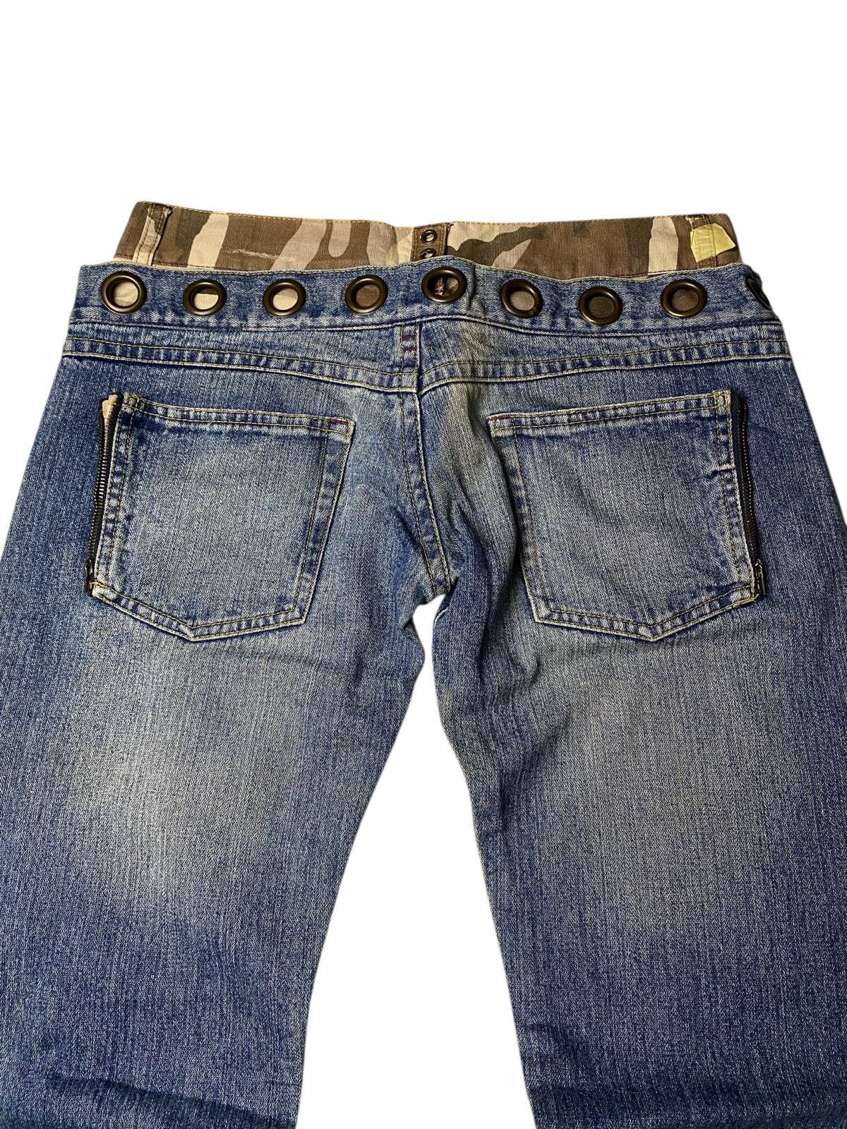 If Six Was Nine 2000's Armee Double Waist Laced Flared Jeans Size US 29 - 14 Thumbnail