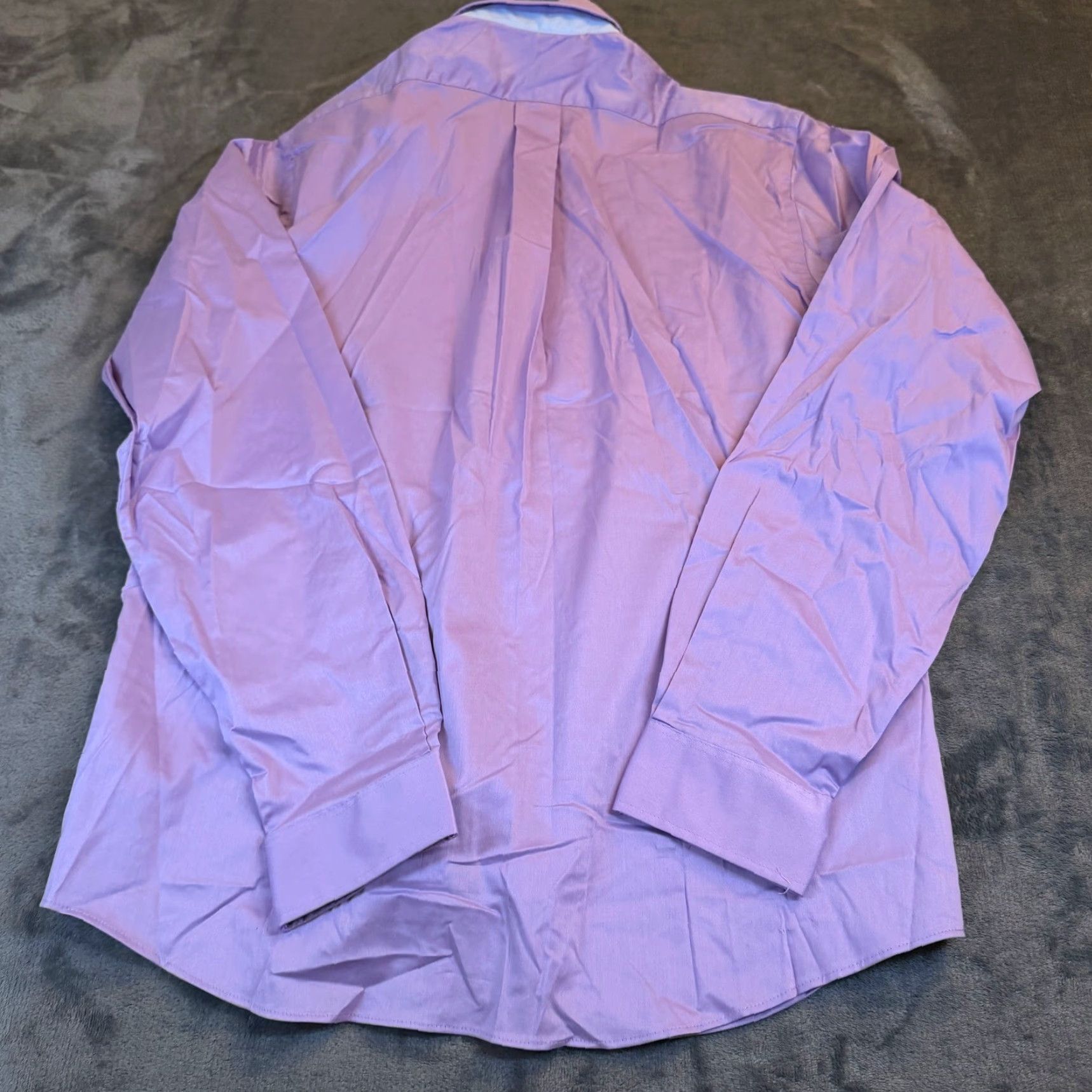 Izod VINTAGE IZOD dress shirt? (No, not vintage) IZOD Slim Fit Button-Down Dress Shirt Purple Advantage Cool FX Mens Medium NWT Size 40R - 7 Thumbnail