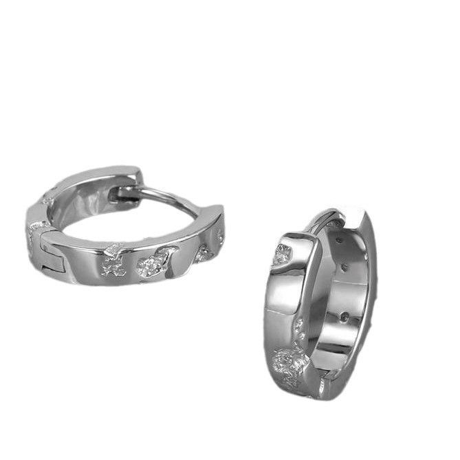 Jewelry × Sterling Silver Punk Earrings One Pairs Chrome Jewelry Size ONE SIZE - 5 Thumbnail