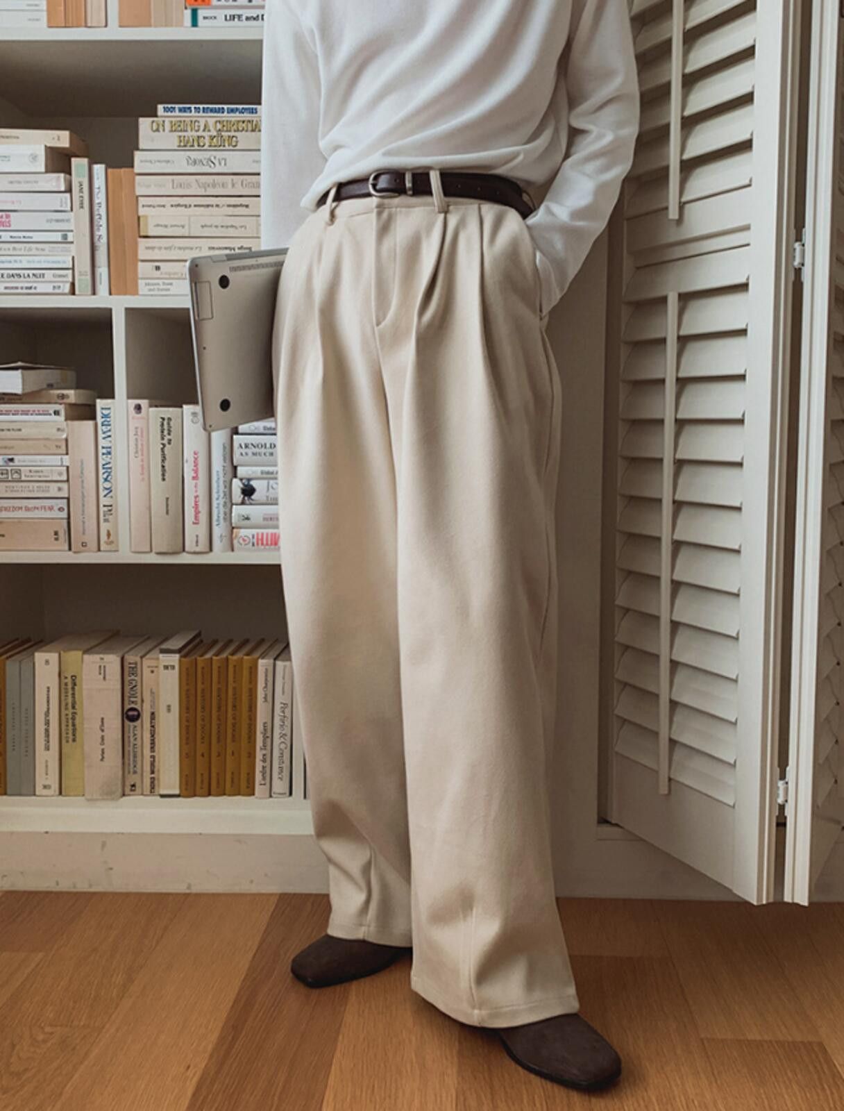Other Brown Wide Leg Pants, Men's Relaxed Fit Trousers Size US 32 / EU 48 - 12 Thumbnail
