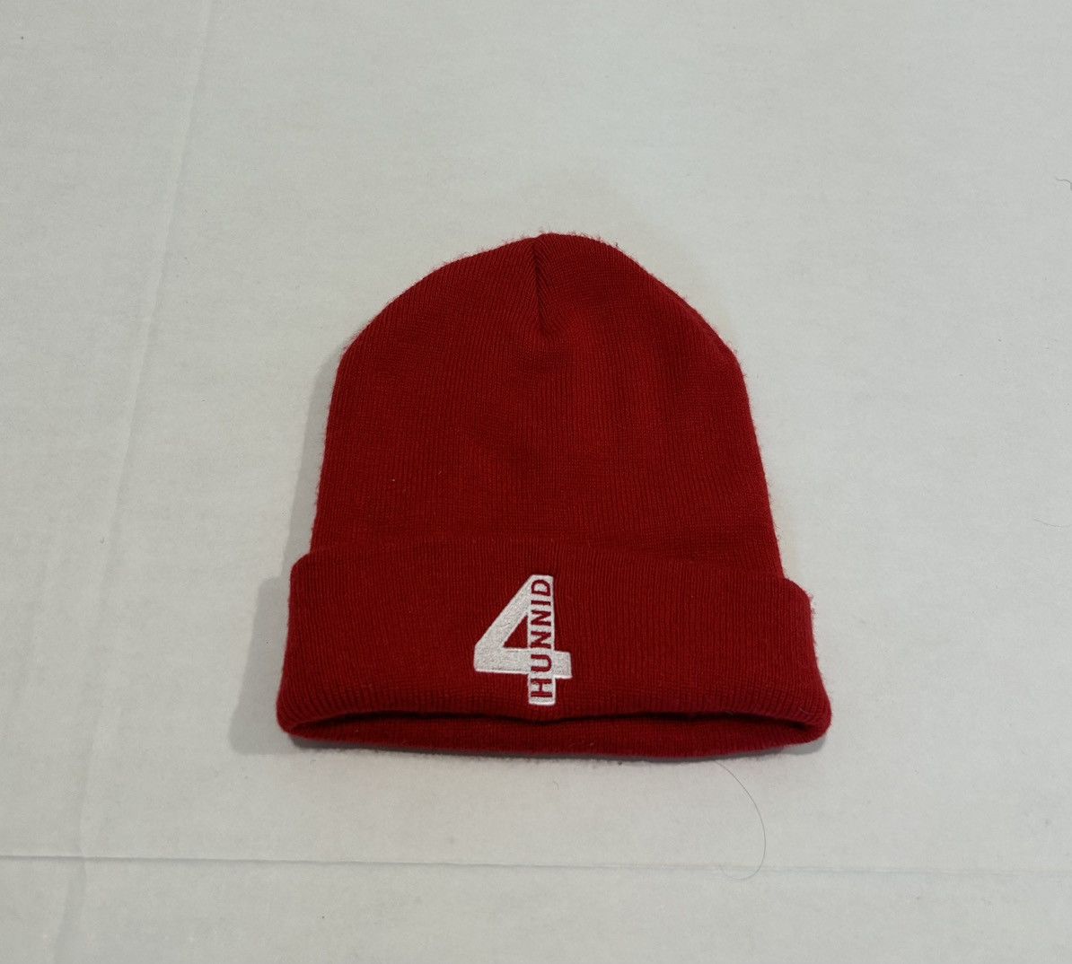 4HUNNID Red 4Hunnid Beanie Size ONE SIZE - 1 Preview
