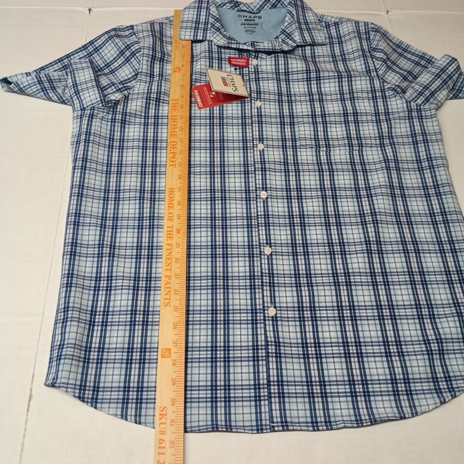 Chaps Chaps Performance Woven Shirt Men's Size XL Sky Blue Stretch Size US XL / EU 56 / 4 - 6 Thumbnail