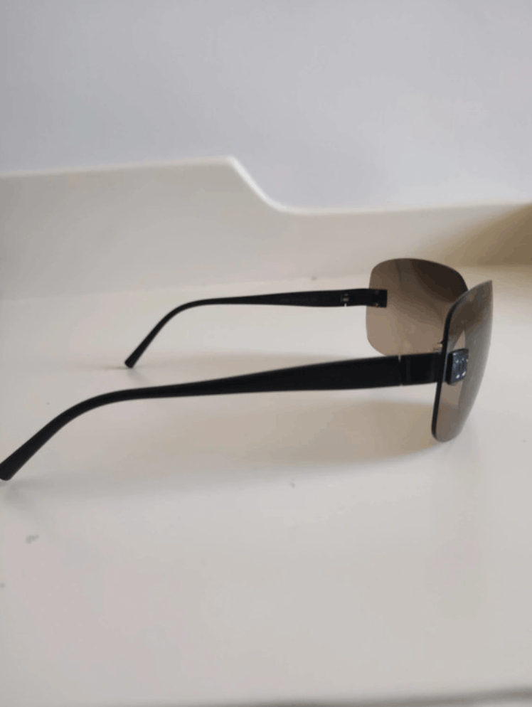 Chanel CHANEL Sunglasses Rimless Rhinestone Vintage 4017 Size ONE SIZE - 4 Thumbnail