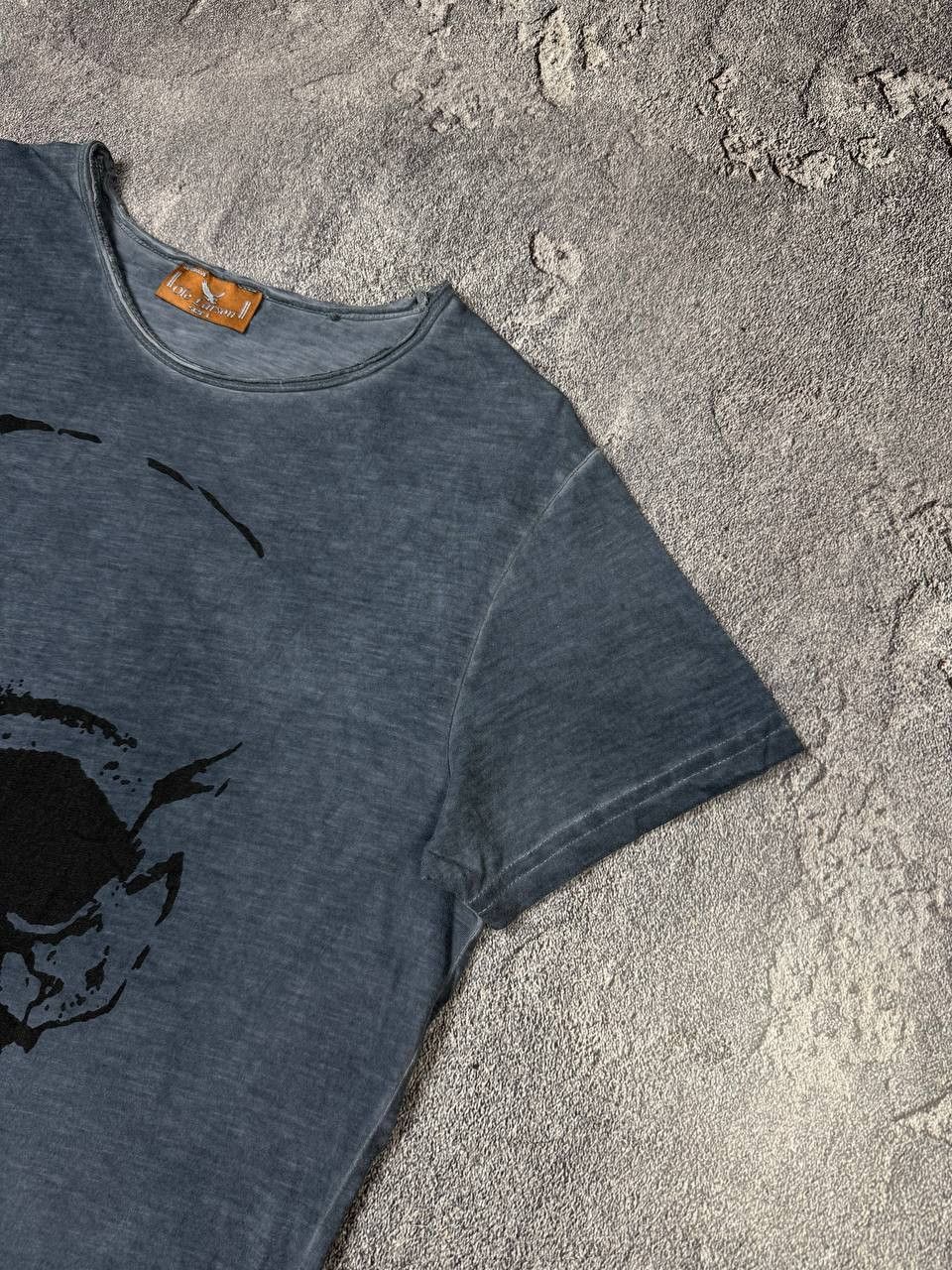 If Six Was Nine Y2K Assymetrical Vkey Skull Blue Japanese Tee Size US L / EU 52-54 / 3 - 4 Thumbnail