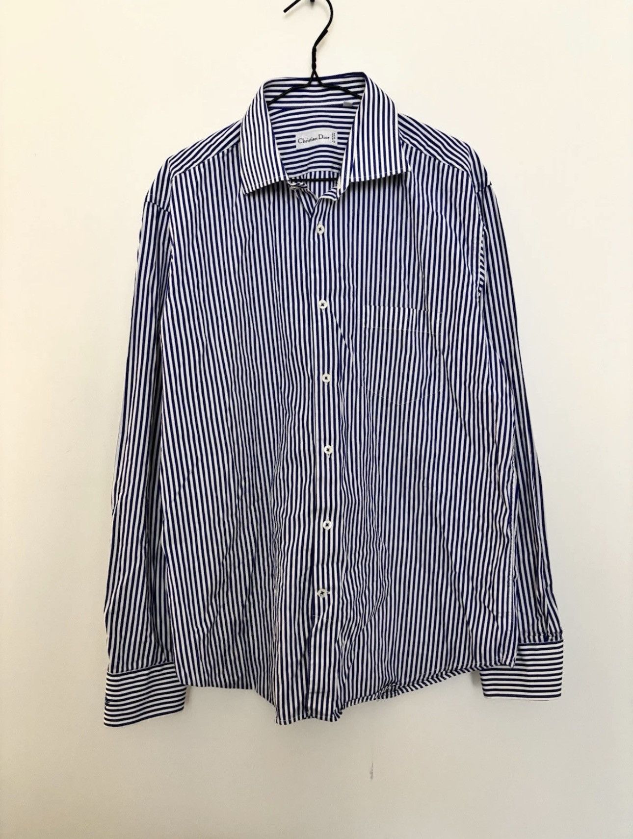 Christian Dior Monsieur Christian Dior Paris Blue Striped Button-Down - France Size US XL / EU 56 / 4 - 1 Thumbnail