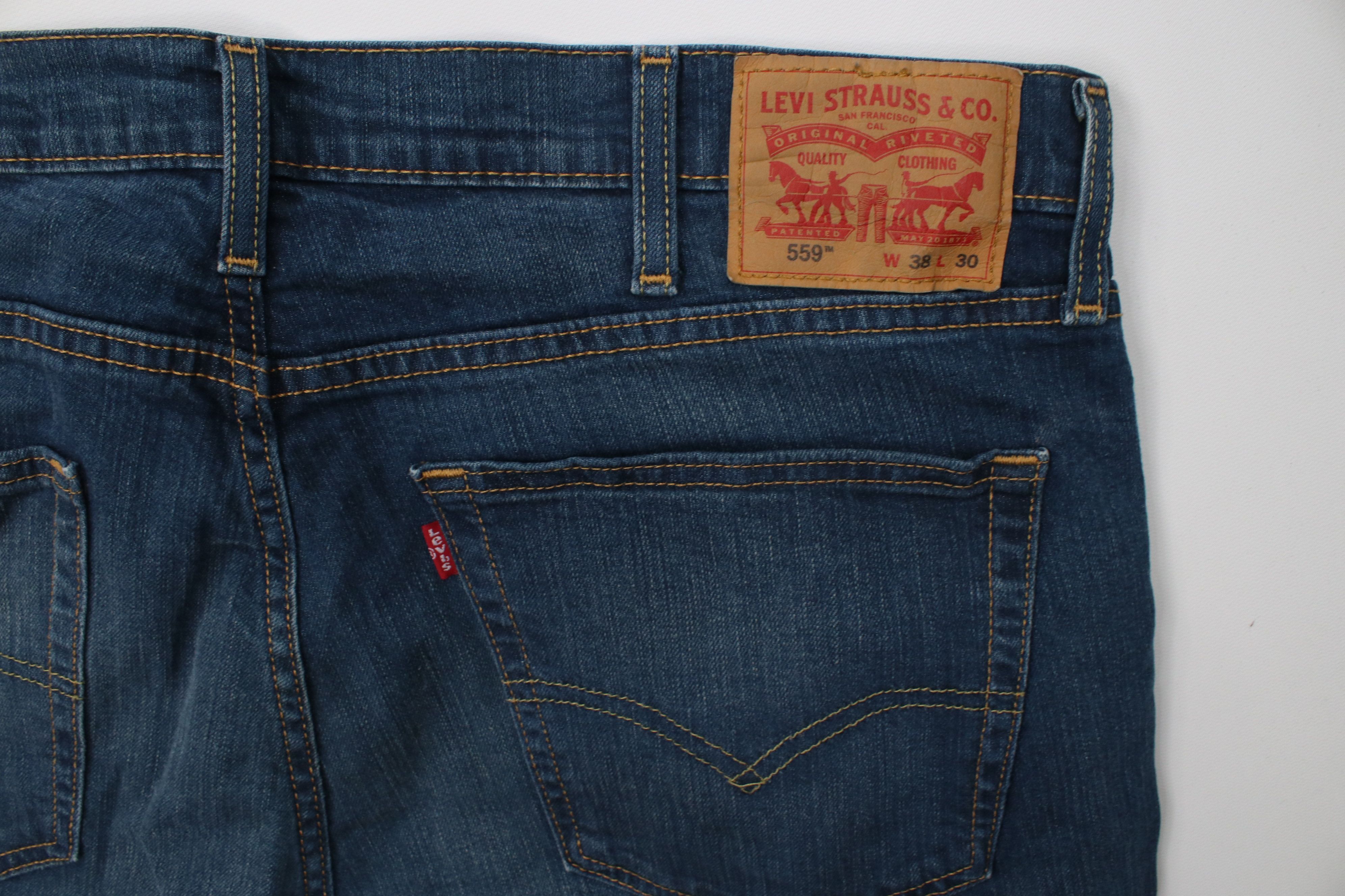 Levi's Vintage Y2K Levis 559 Straight Wide Leg Denim Jeans Blue Size US 32 / EU 48 - 13 Thumbnail