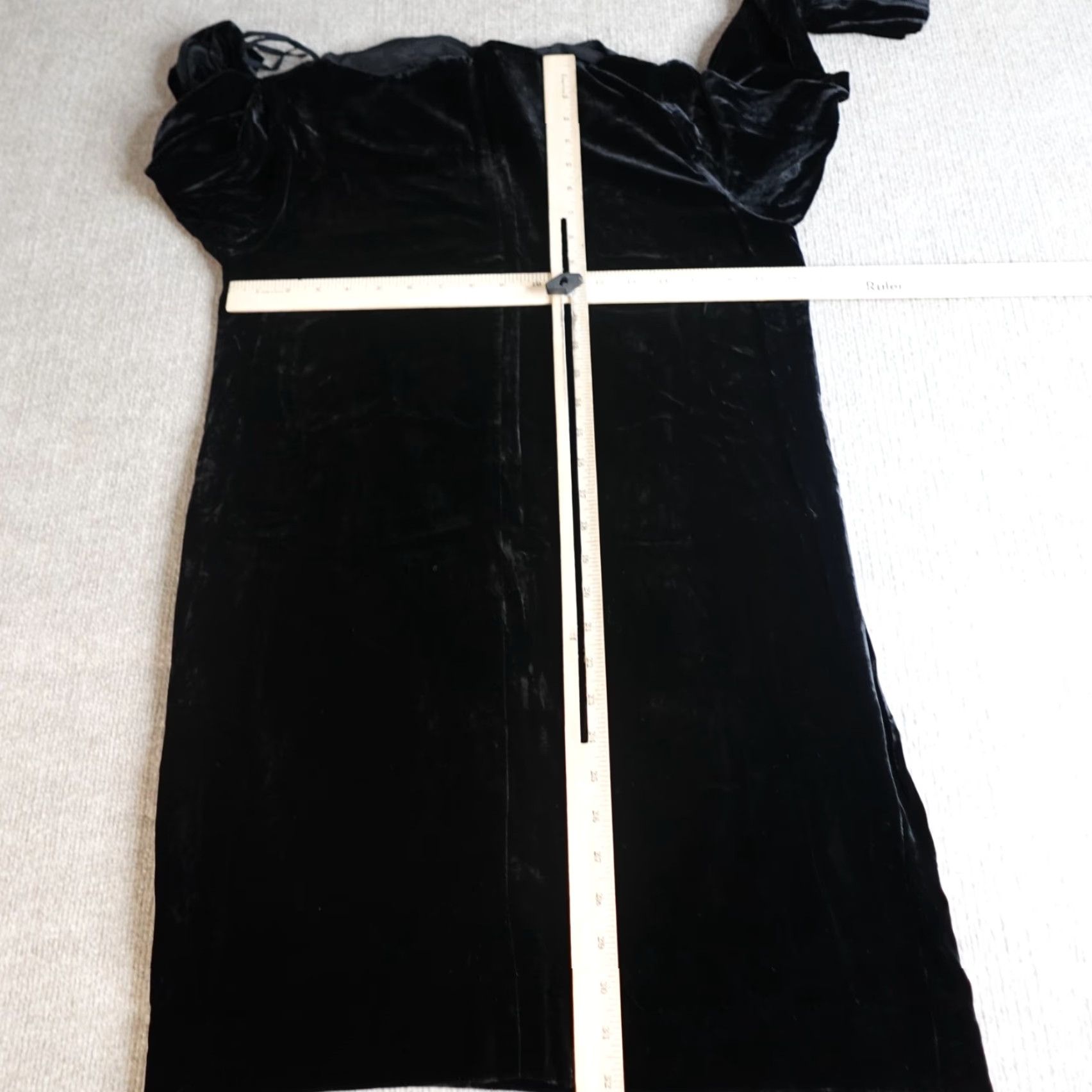 Cos COS Dress Womens 6 Black Velvet Long Sleeve Pockets Sheath Rayon Silk Solid Size M / US 6-8 / IT 42-44 - 6 Thumbnail