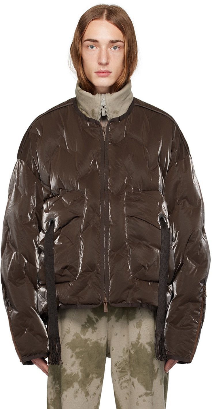 A. A. Spectrum A. A. Spectrum SSENSE Exclusive Brown Cyberen Down Jacket Size US S / EU 44-46 / 1 - 9 Thumbnail