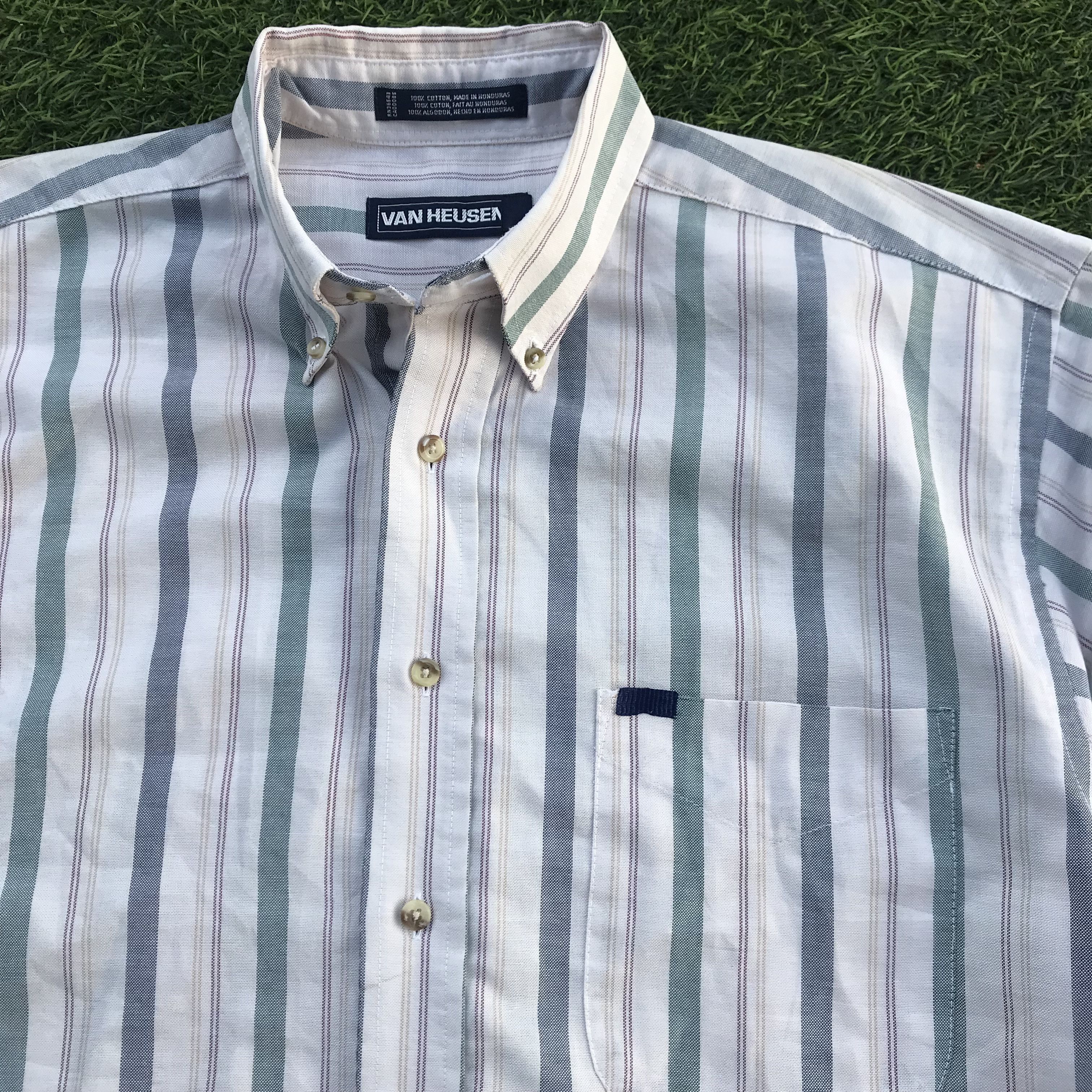 Designer × Van Heusen Vintage Van Heusen Trimfit Shirt 3 finger Colars suedehead Size US XL / EU 56 / 4 - 13 Thumbnail