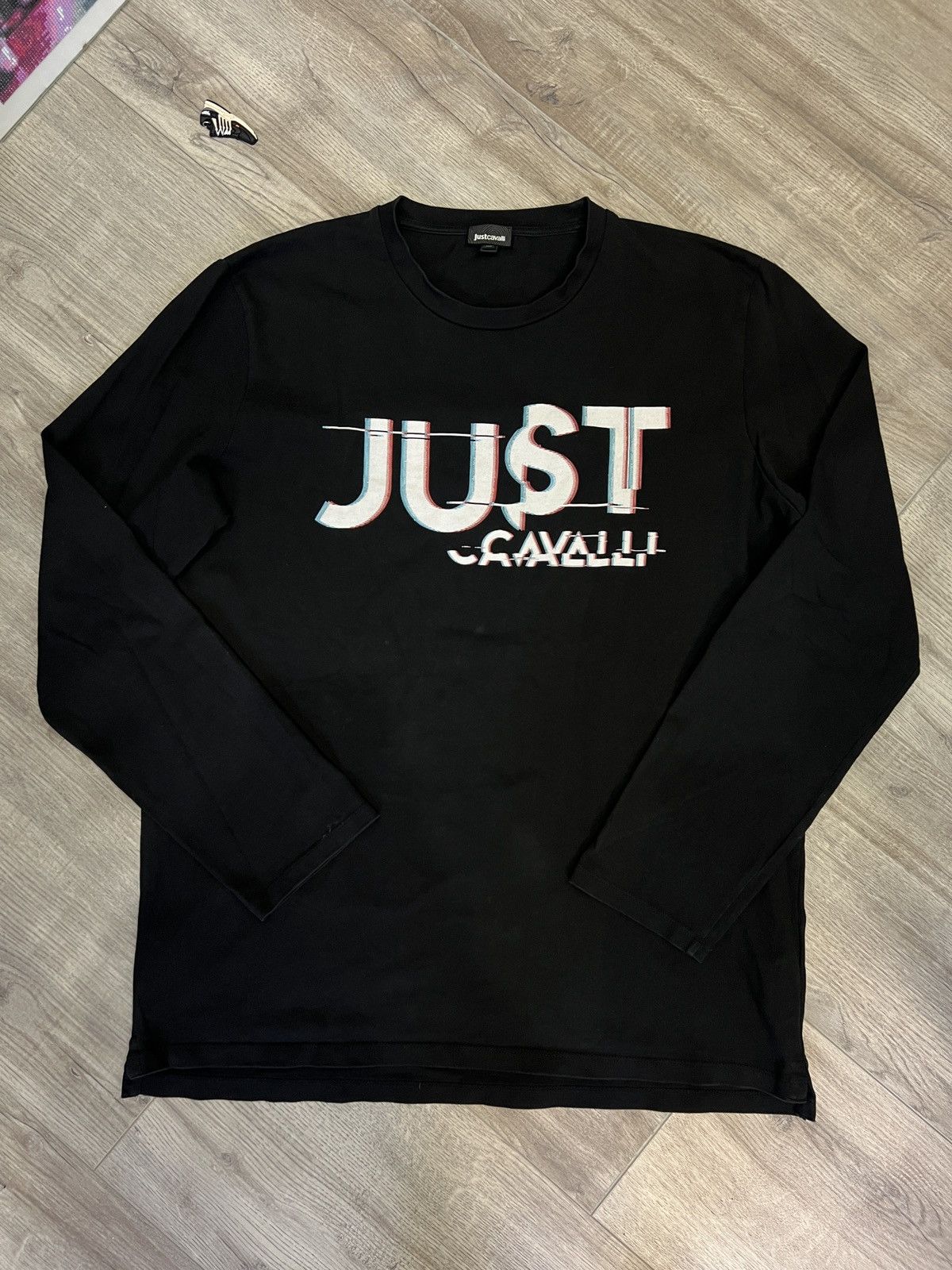 Just Cavalli × Vintage vintage women's long sleeve Just Cavalli black large logo Size XL / US 12-14 / IT 48-50 - 1 Thumbnail