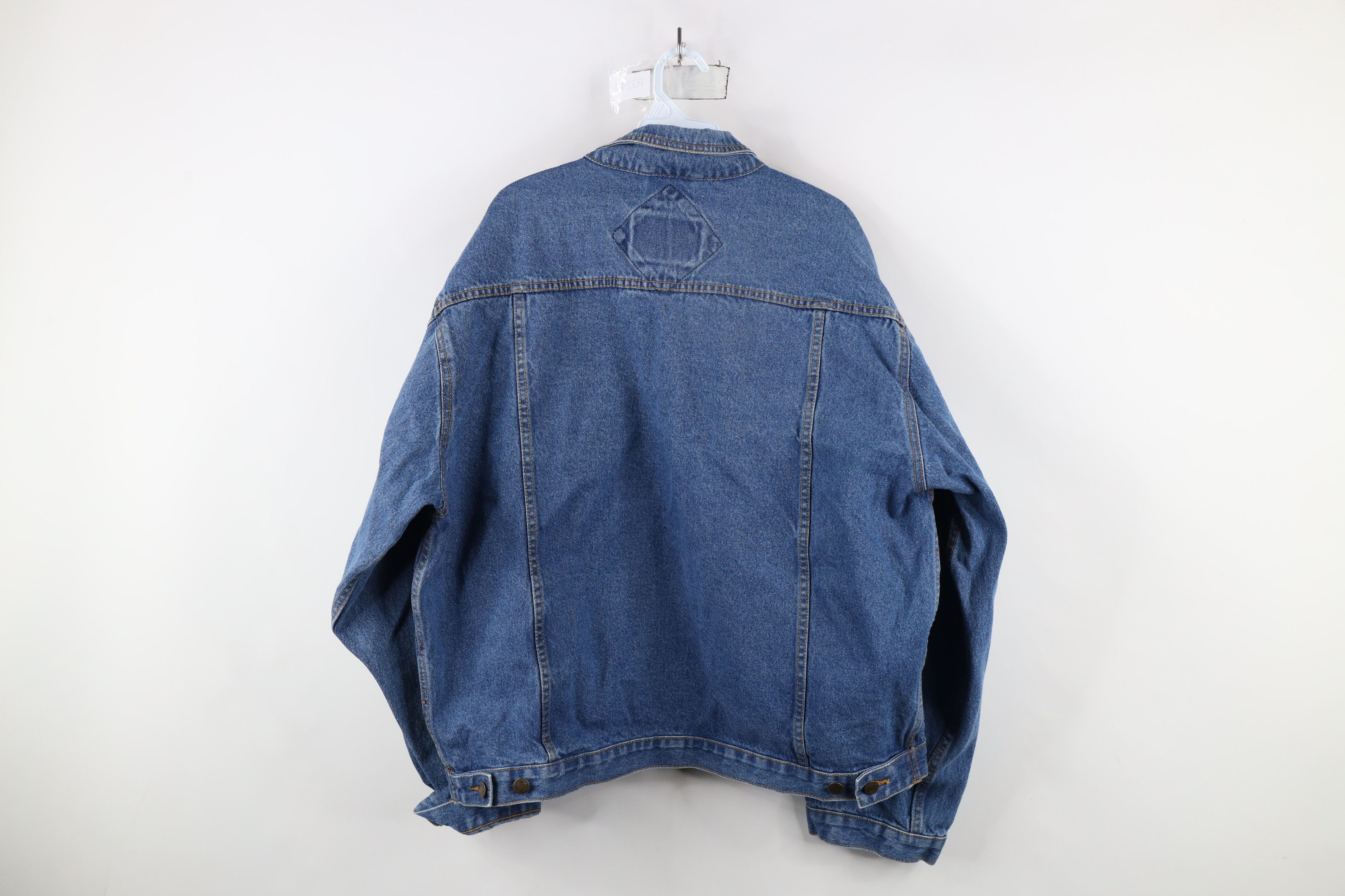 Vintage Vintage 90s Streetwear Denim Jean Trucker Jacket Blue Cotton Size US XL / EU 56 / 4 - 13 Thumbnail