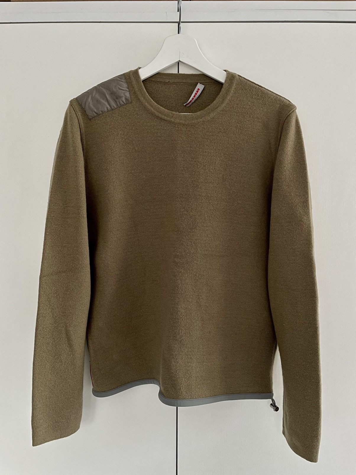 Prada Prada Sport Vintage Olive Stretch Red Tab Knit Sweater Size US S / EU 44-46 / 1 - 1 Thumbnail