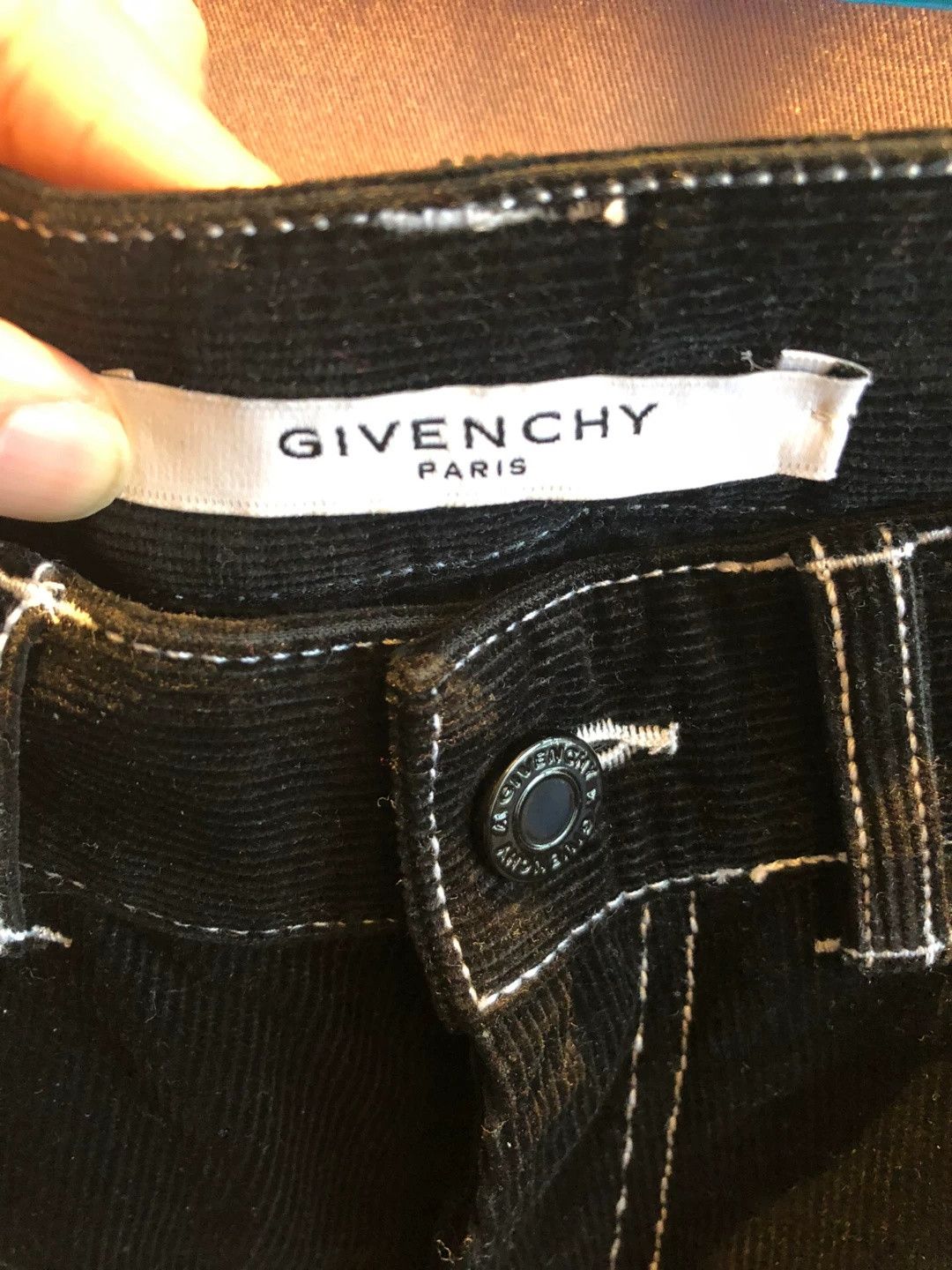 Givenchy Givenchy Limited Black Corduroy Slim Pants Size US 30 / EU 46 - 2 Thumbnail