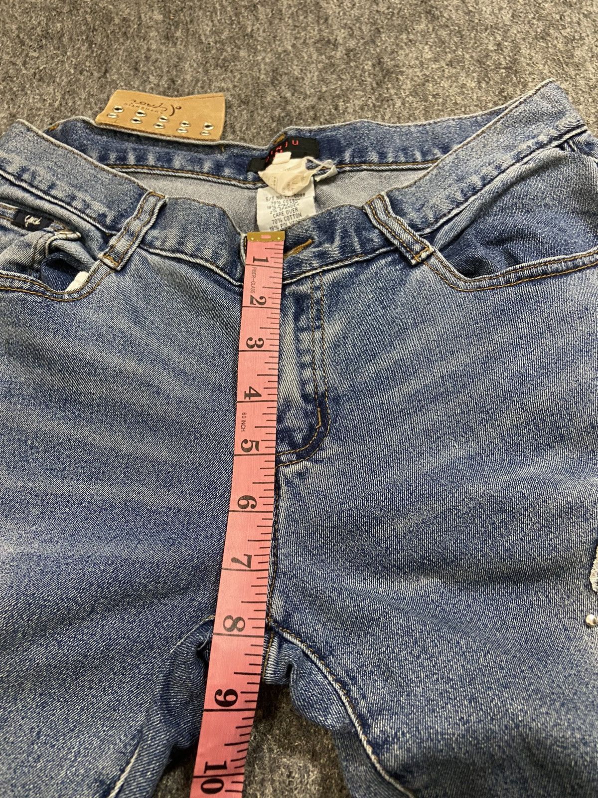 If Six Was Nine Vintage y2k YAGI denim pants flare embroidery floral Size 28" / US 6 / IT 42 - 12 Thumbnail
