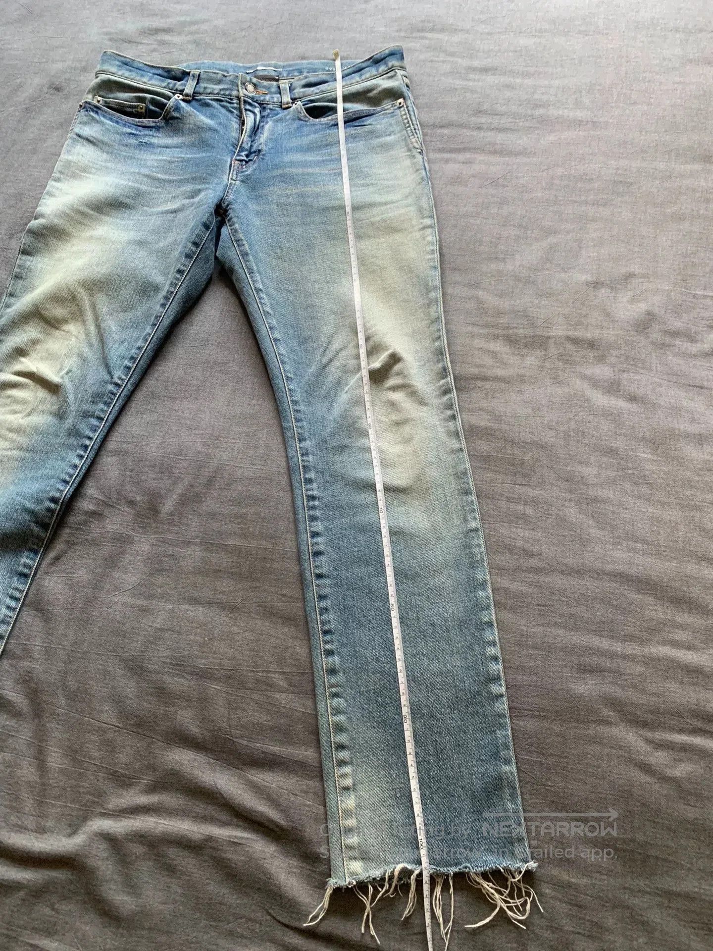 Saint Laurent Paris SAINT LAURENT Washed Frayed Jeans. Size US 32 / EU 48 - 8 Thumbnail