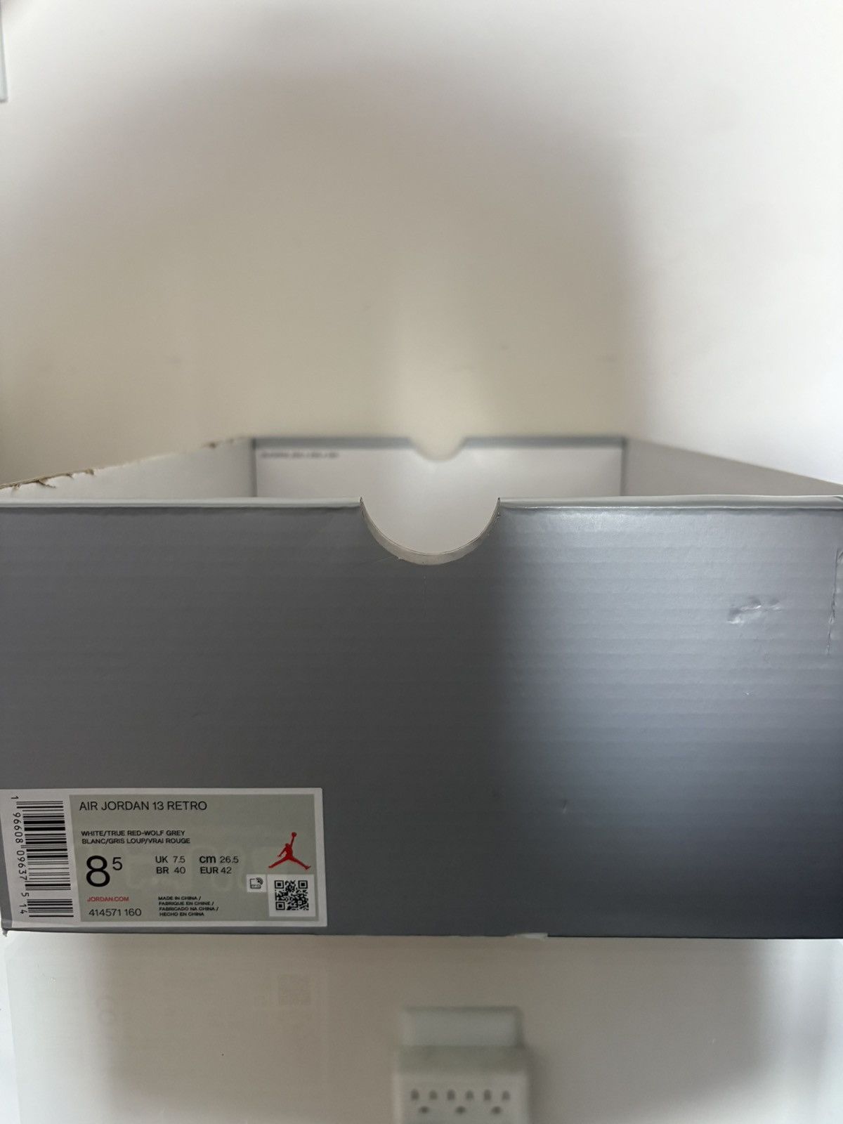 Jordan Brand Nike Air Jordan 13 Retro Wolf Grey White Red Mens 8.5 NEW Size US 8.5 / EU 41-42 - 8 Thumbnail
