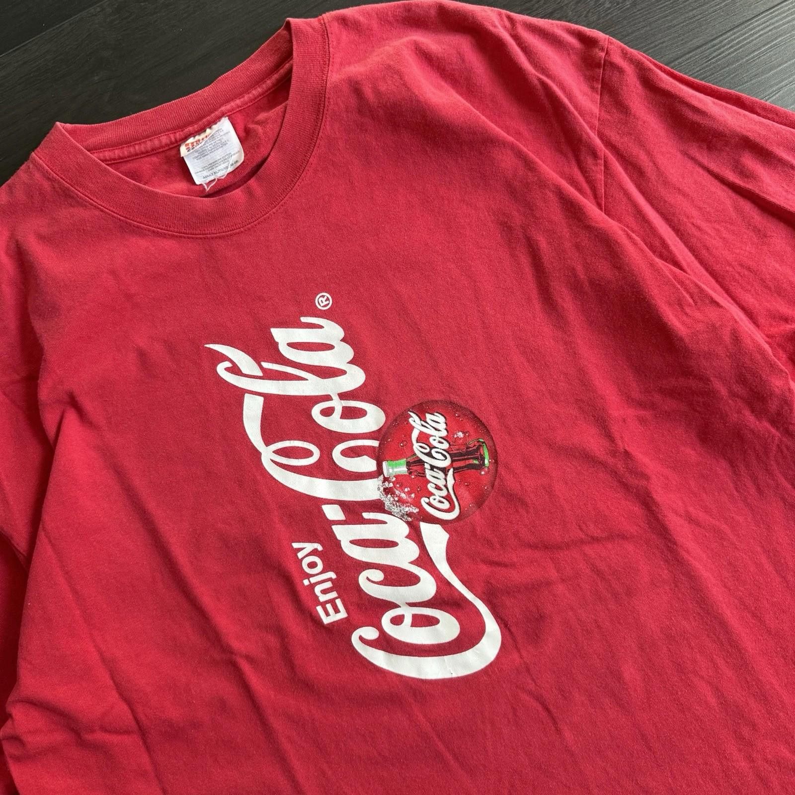 Coca Cola Vintage Coca Cola Red T-Shirt XL 90s Size US XL / EU 56 / 4 - 2 Thumbnail