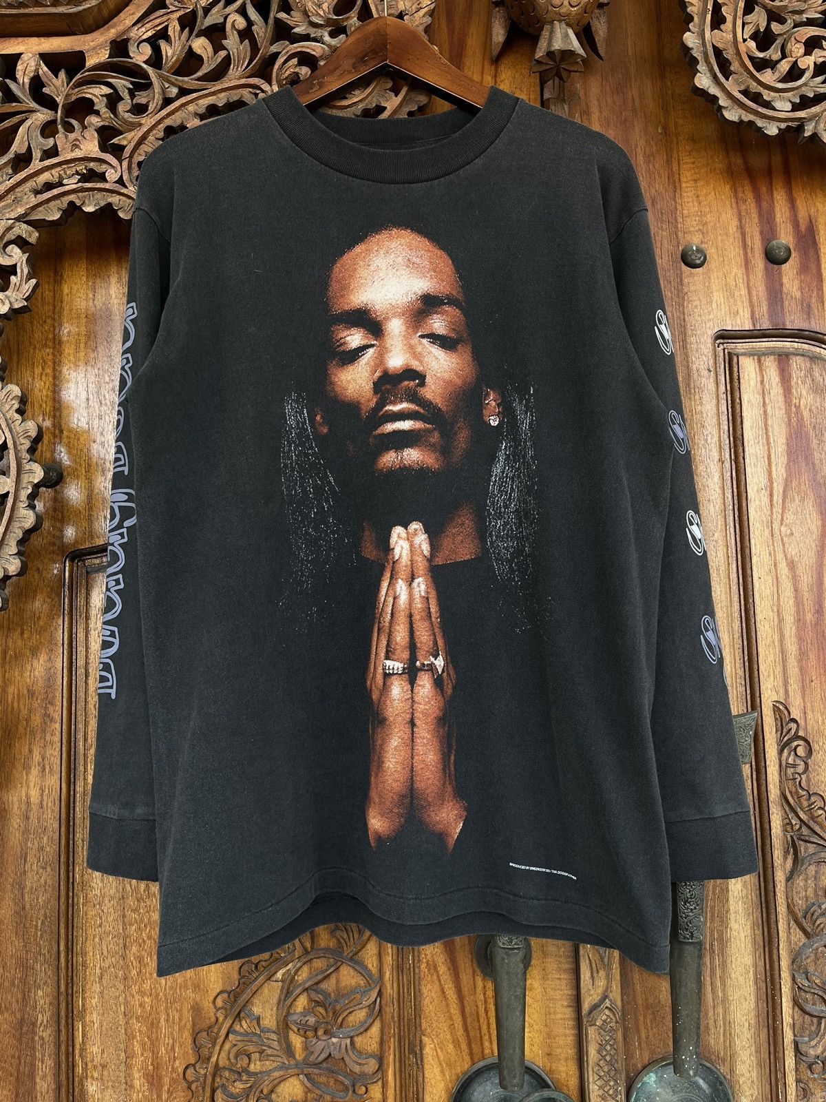 SNOOP DOGG Snoop Dogg Rap T-shirt Rap T Men's M size cotton black type Vintage Second Hand