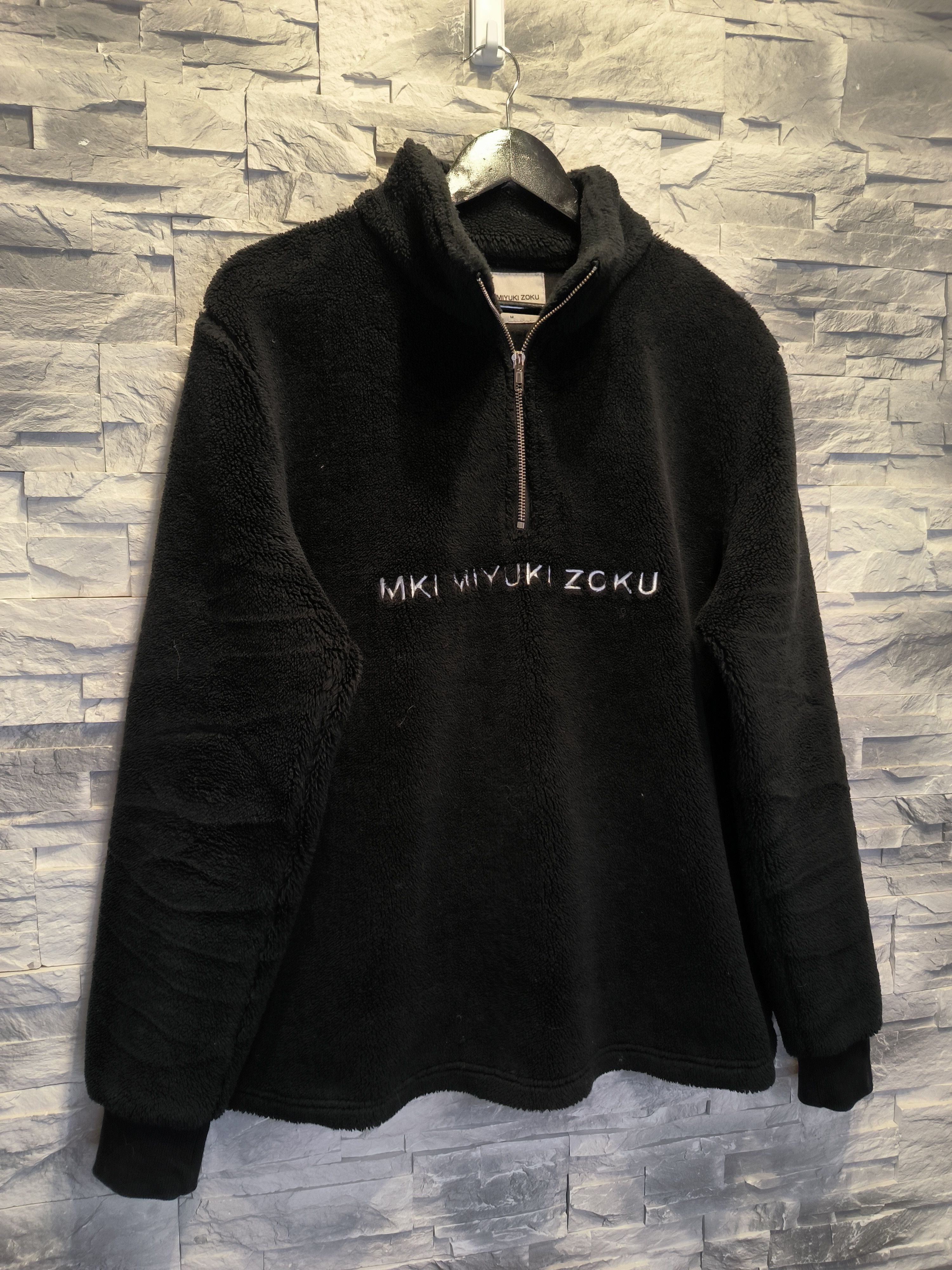Mki Miyuki Zoku MKI Miyuki-Zoku Fleece Sweatshirt Half Zip Logo Black Size US M / EU 48-50 / 2 - 3 Thumbnail