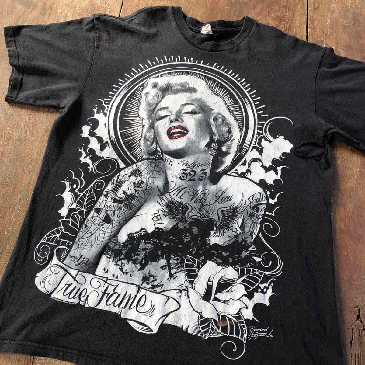 Naked & Famous Vintage Thrashed Faded Marilyn Monroe Art T Shirt Size US L / EU 52-54 / 3 - 1 Thumbnail