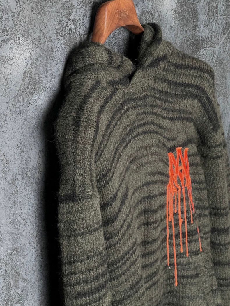 Amiri Amiri Letter Embroidered Hooded Knit Sweater Size US L / EU 52-54 / 3 - 6 Thumbnail