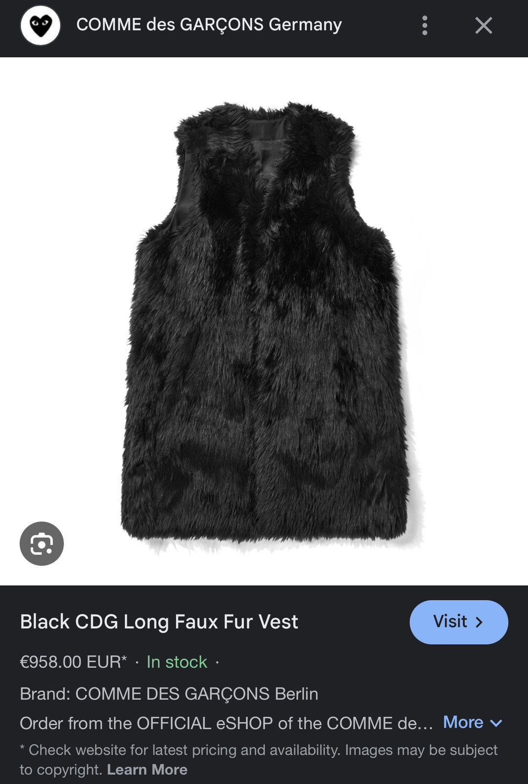 Comme des Garcons × Comme des Garcons Homme Plus × Junya Watanabe 1997 Comme des Garcons Wool Furry Vest Size S / US 4 / IT 40 - 10 Thumbnail