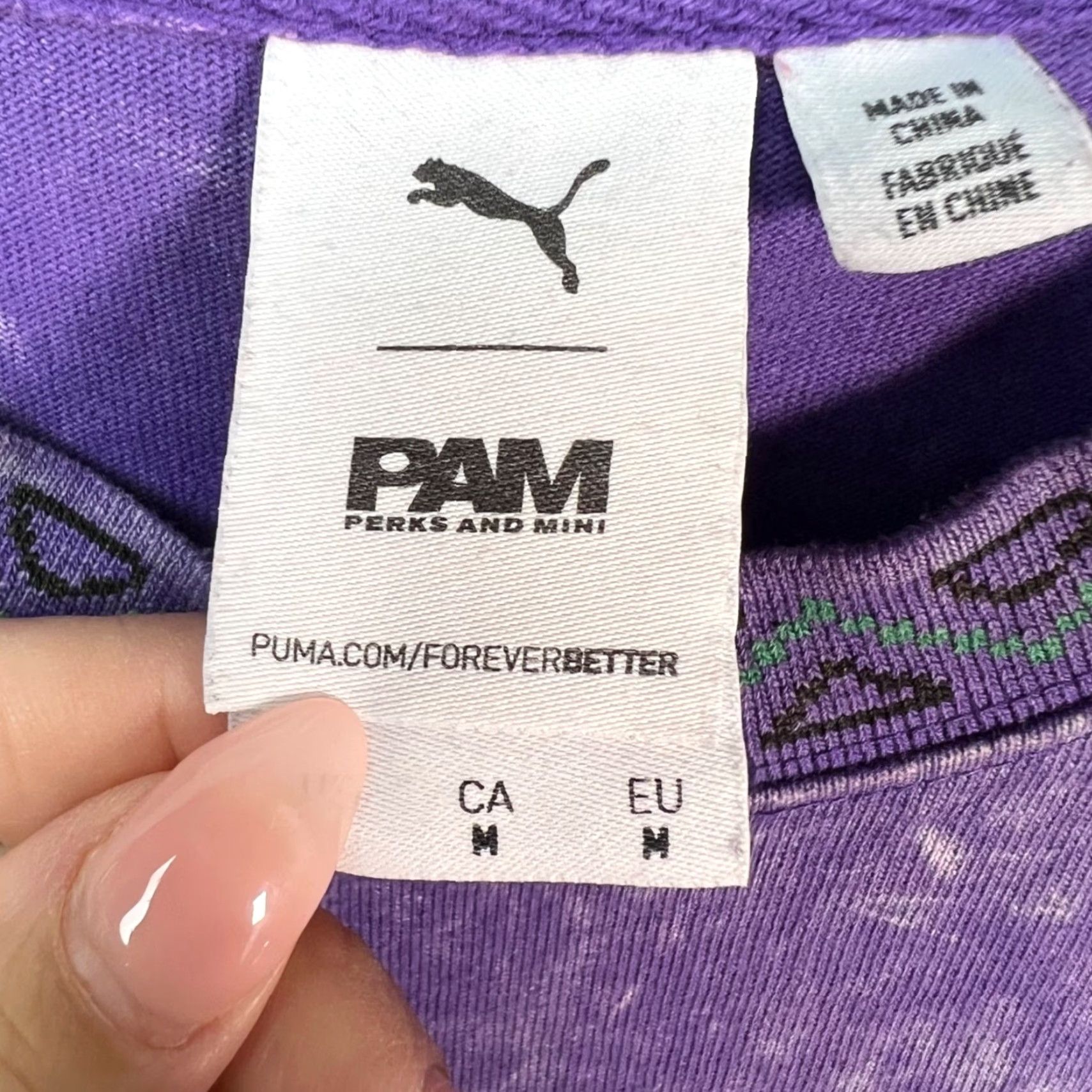 Puma Puma Perks And Mini Purple Tie-Dye T-Shirt Size Medium Mens Regular Short Sleeve Crew Neck Cotton 2020s Summer Spring Size US M / EU 48-50 / 2 - 3 Thumbnail