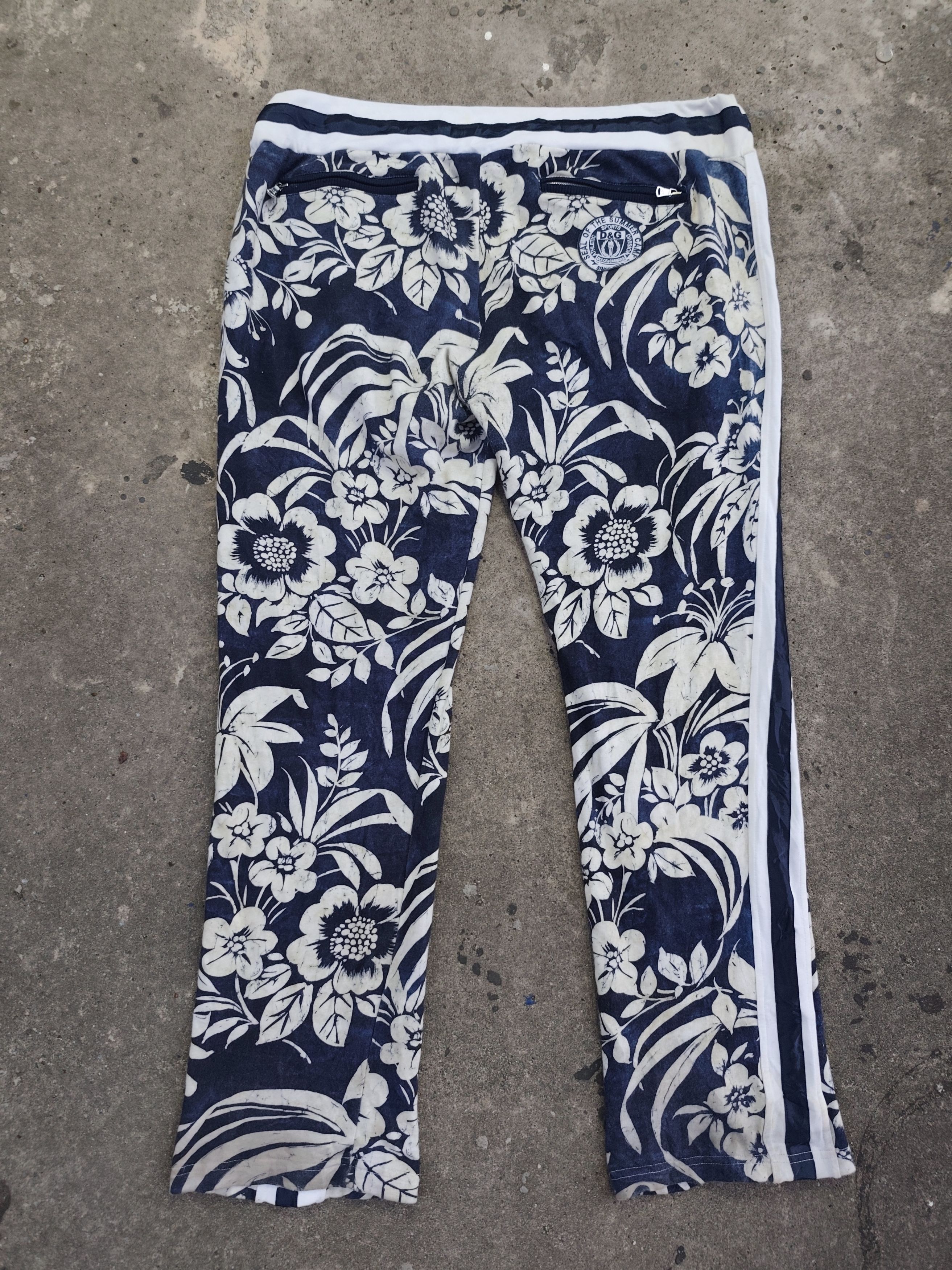 Dolce & Gabbana D&G Dolce & Gabbana Floral Print Track Pants Size 41" - 2 Thumbnail