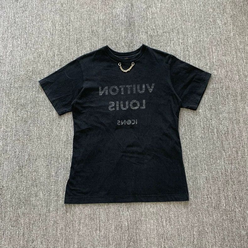 Louis Vuitton Louis Vuitton Black Mirror Flip Banner Short Sleeve Size US S / EU 44-46 / 1 - 1 Thumbnail