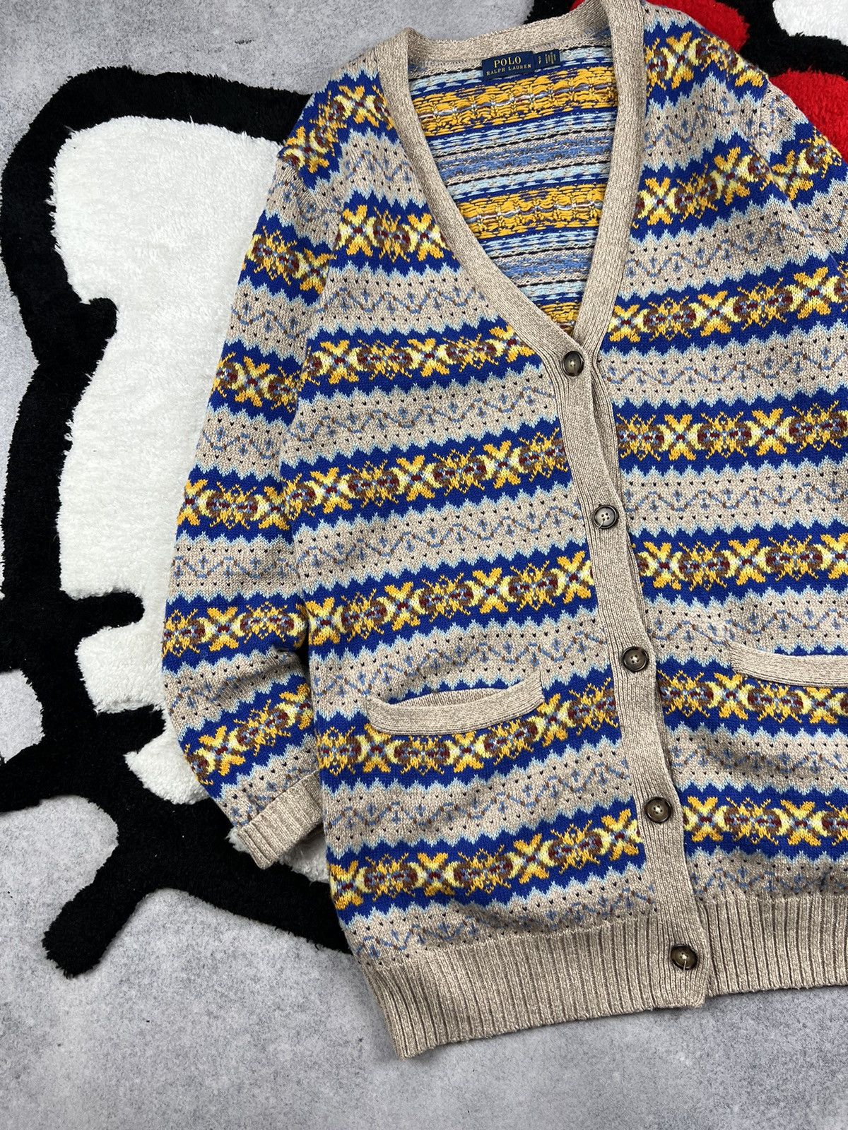 Ralph Lauren Polo Ralph Lauren Fair Isle Avant Gard Cardigan Sweater Size S / US 4 / IT 40 - 2 Thumbnail