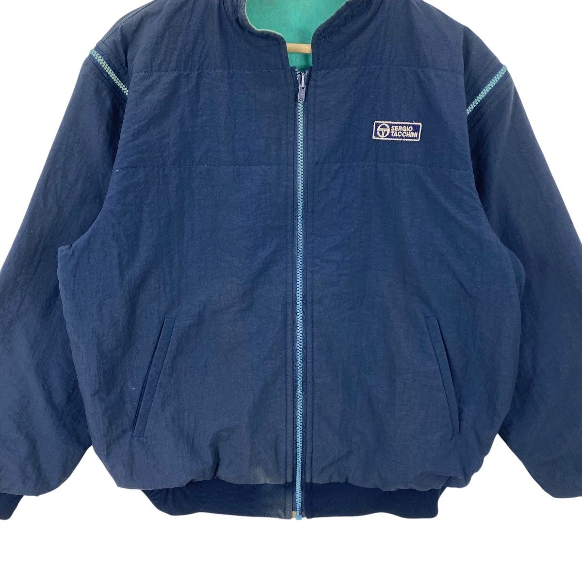 Sergio Tacchini Vintage SERGIO TACCHINI Reversible Bomber Jacket Full Zip Size US XL / EU 56 / 4 - 6 Thumbnail