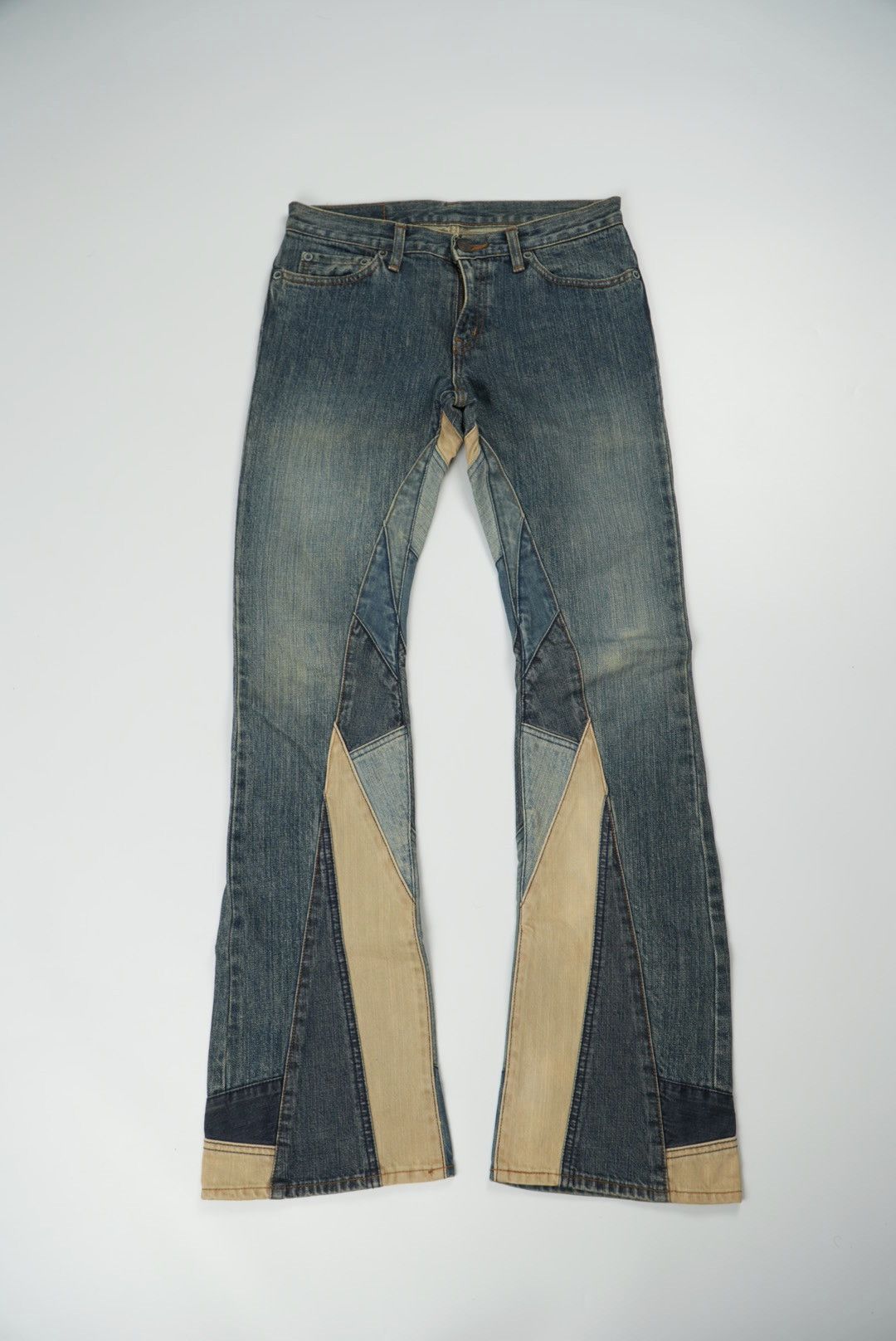 Hysteric Glamour Hysteric Glamour Patchwork Flared Denim Pants Size 30" / US 8 / IT 44 - 1 Thumbnail