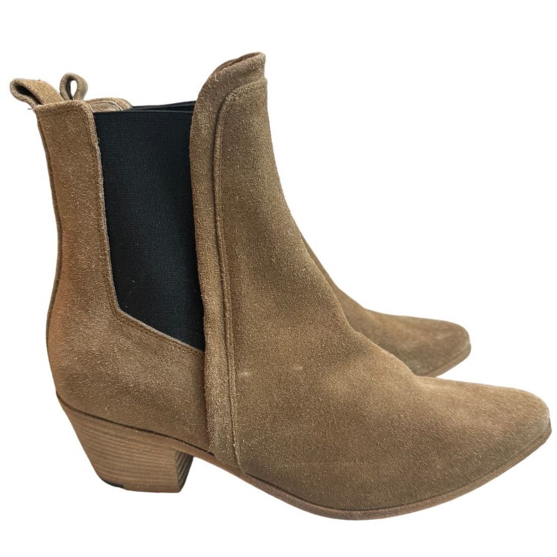 Iro IRO Beige Suede Heeled Almond Toe Chelsea Boots Size 36 Size US 5 / IT 35 - 1 Thumbnail