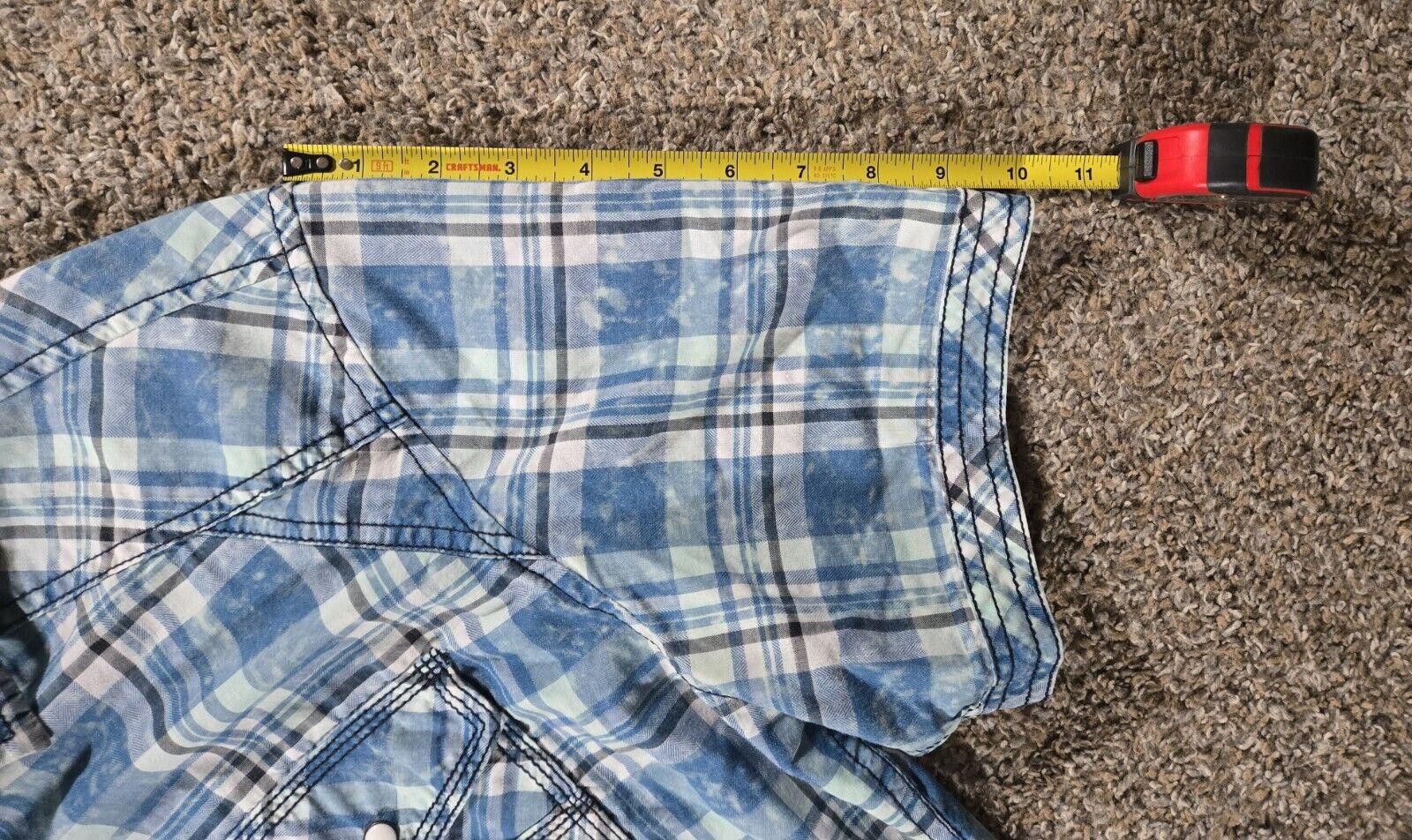 BKE BKE Vintage Blue White Plaid Athletic Fit Button Up Shirt L Size US L / EU 52-54 / 3 - 9 Thumbnail