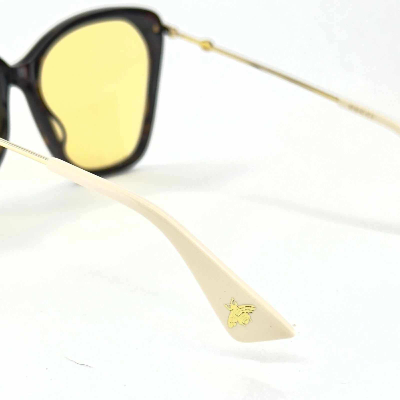 Gucci GUCCI GG0510S 0510 Gold Brown Yellow Retro Sunglasses Size ONE SIZE - 4 Thumbnail