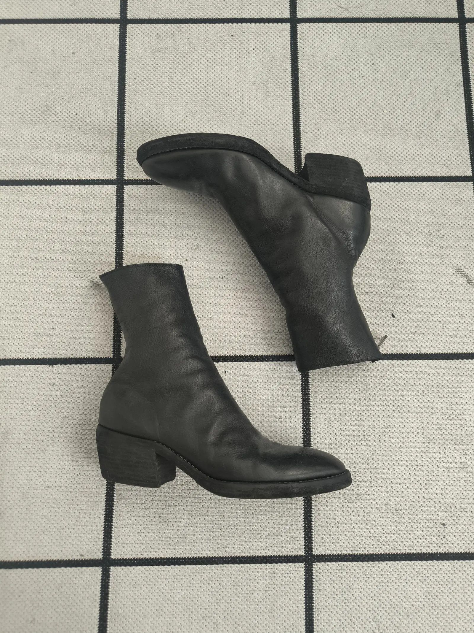 Guidi Guidi 796VX Black Baby Buffalo Reverse Back Zip Boots | Grailed