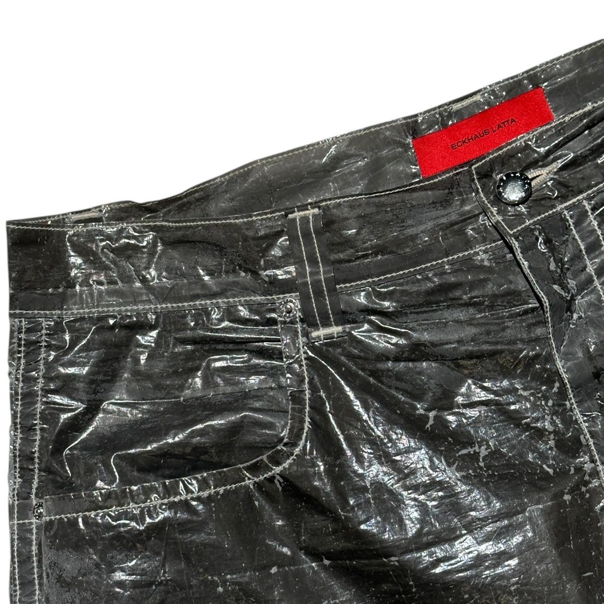 Eckhaus Latta Nylon crinkled ultra wide pant Size US 34 / EU 50 - 2 Thumbnail