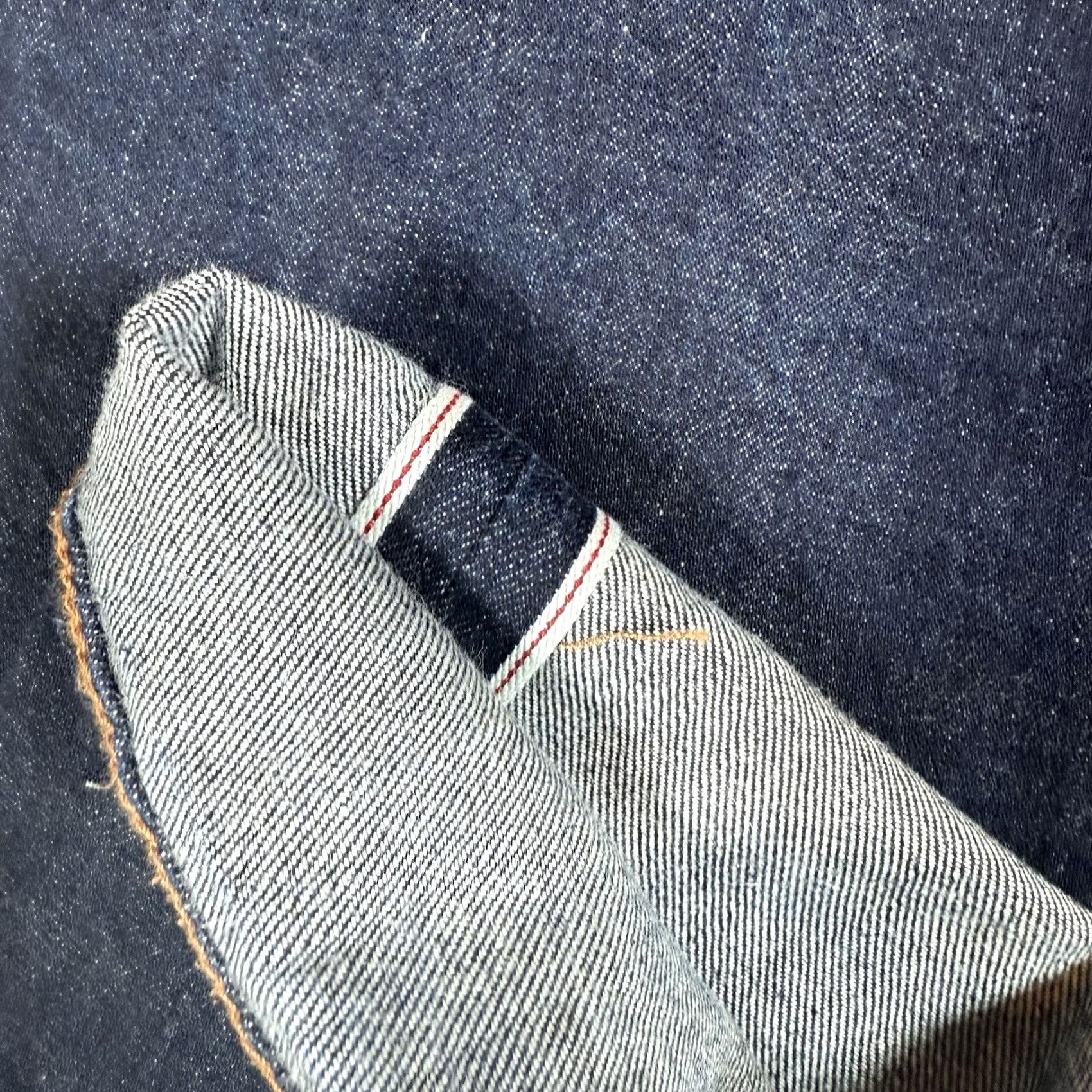 Denime J Crew Mercantile Jeans Mens 32x30 Dark Wash Medium Blue Straight Denim Pants, 34x32 Tag, Regular Size Size US 32 / EU 48 - 6 Thumbnail