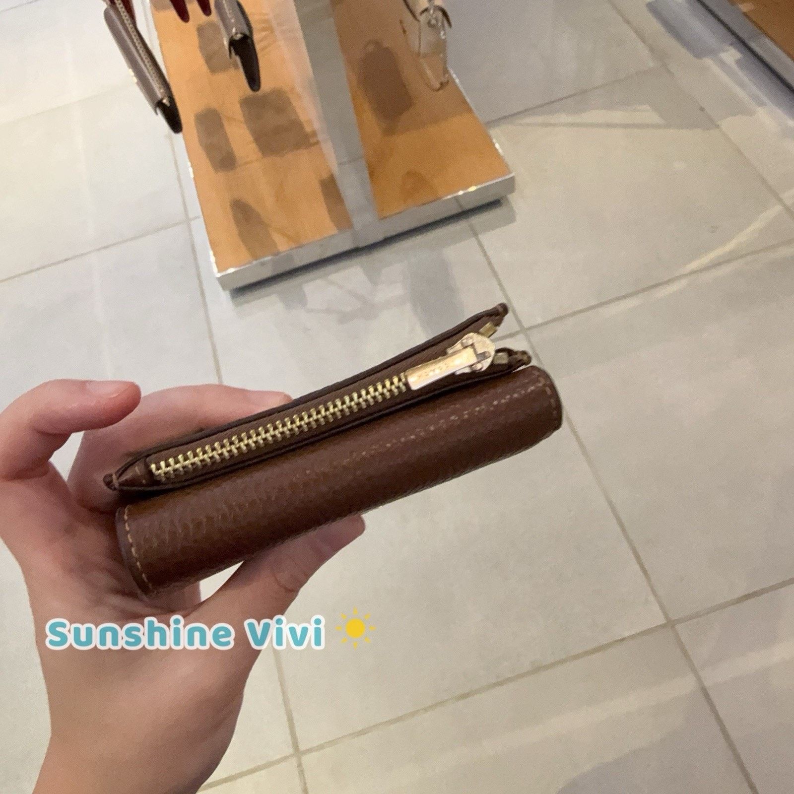 Coach NWT Coach Card Holder Wallet CZ034 IM/TAN/BROWN Size ONE SIZE - 5 Thumbnail