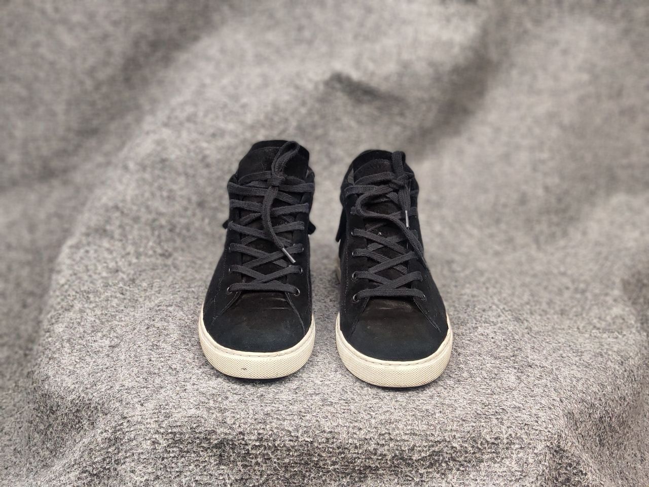 Iro IRO Design suede leather black Lace hi top sneakers Size US 7 / EU 40 - 7 Thumbnail