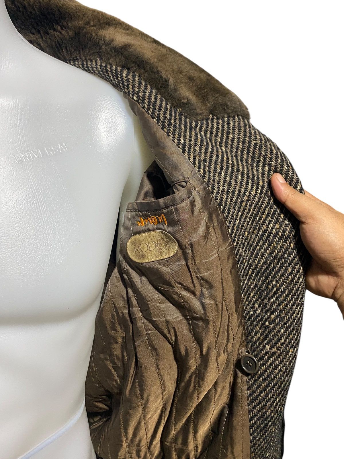 Vintage Vintage Rodex of London wool leather hybrid biker jacket Size US L / EU 52-54 / 3 - 12 Thumbnail