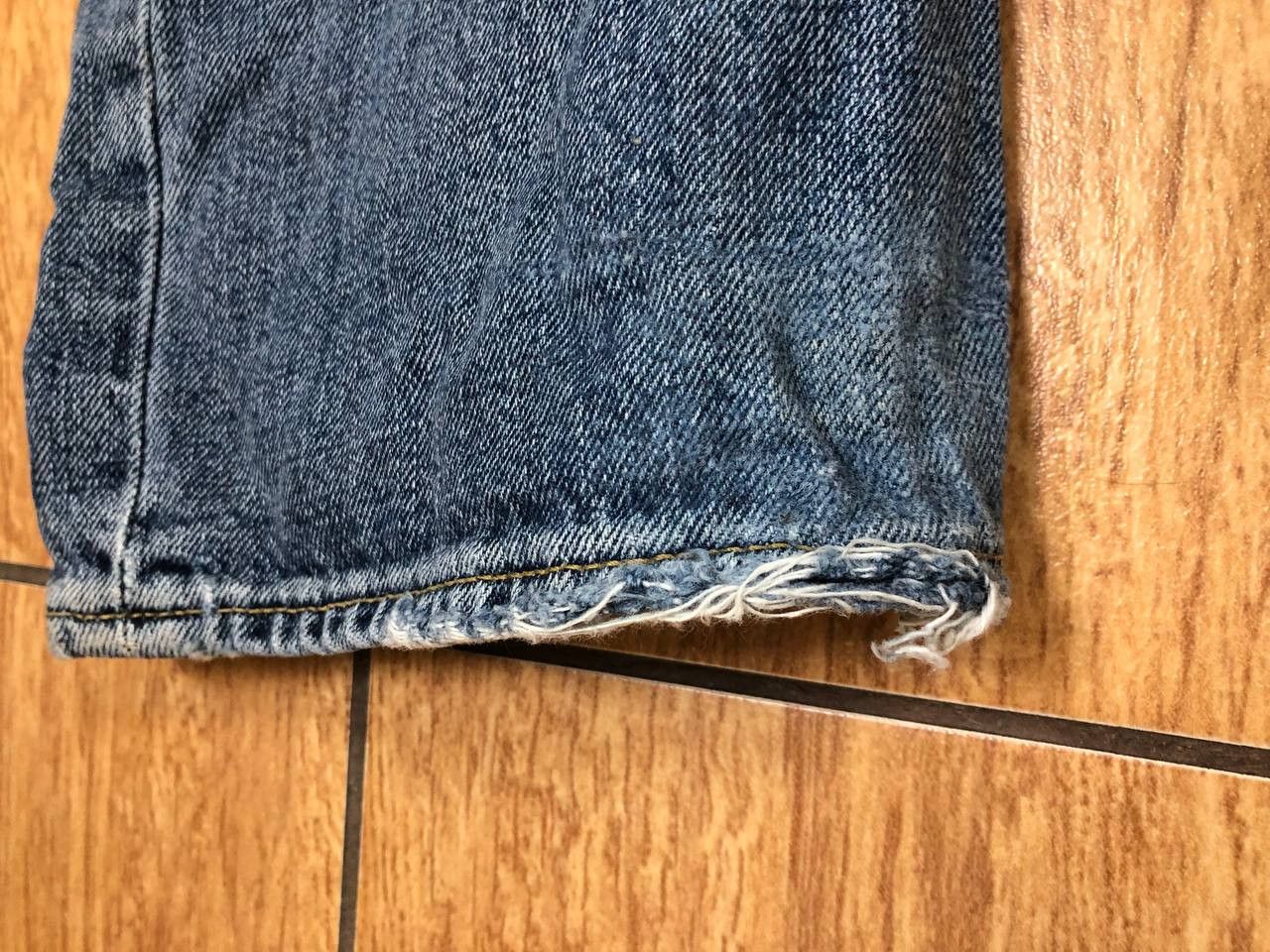 Carhartt × Japanese Brand Crazy Crash Dirty Baggy Faded Jean Japan Avant Garde Style Size US 32 / EU 48 - 10 Thumbnail