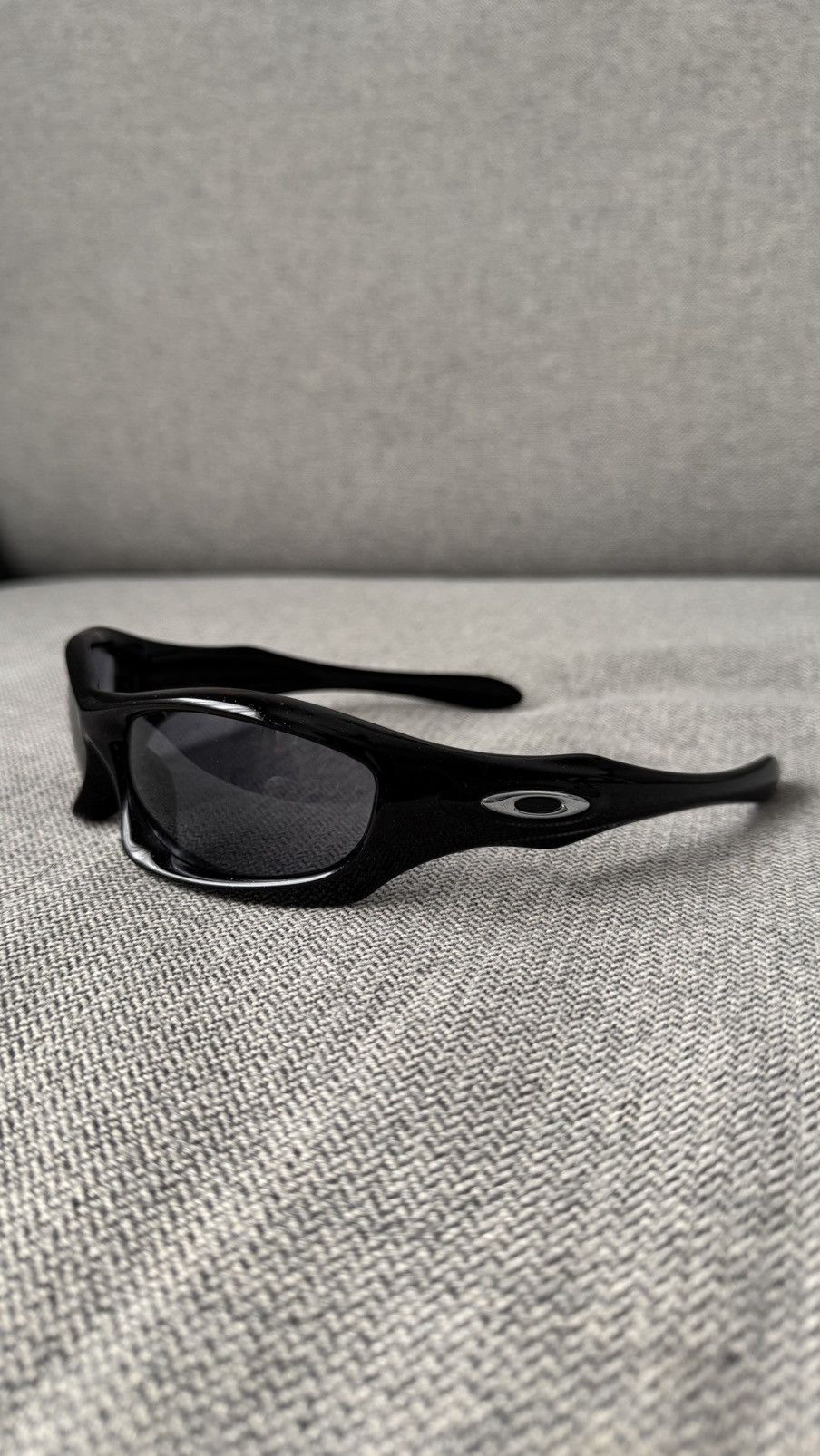 Oakley Vintage Oakley Monster Dog Polished Black Wrap Sunglasses Size ONE SIZE - 3 Thumbnail