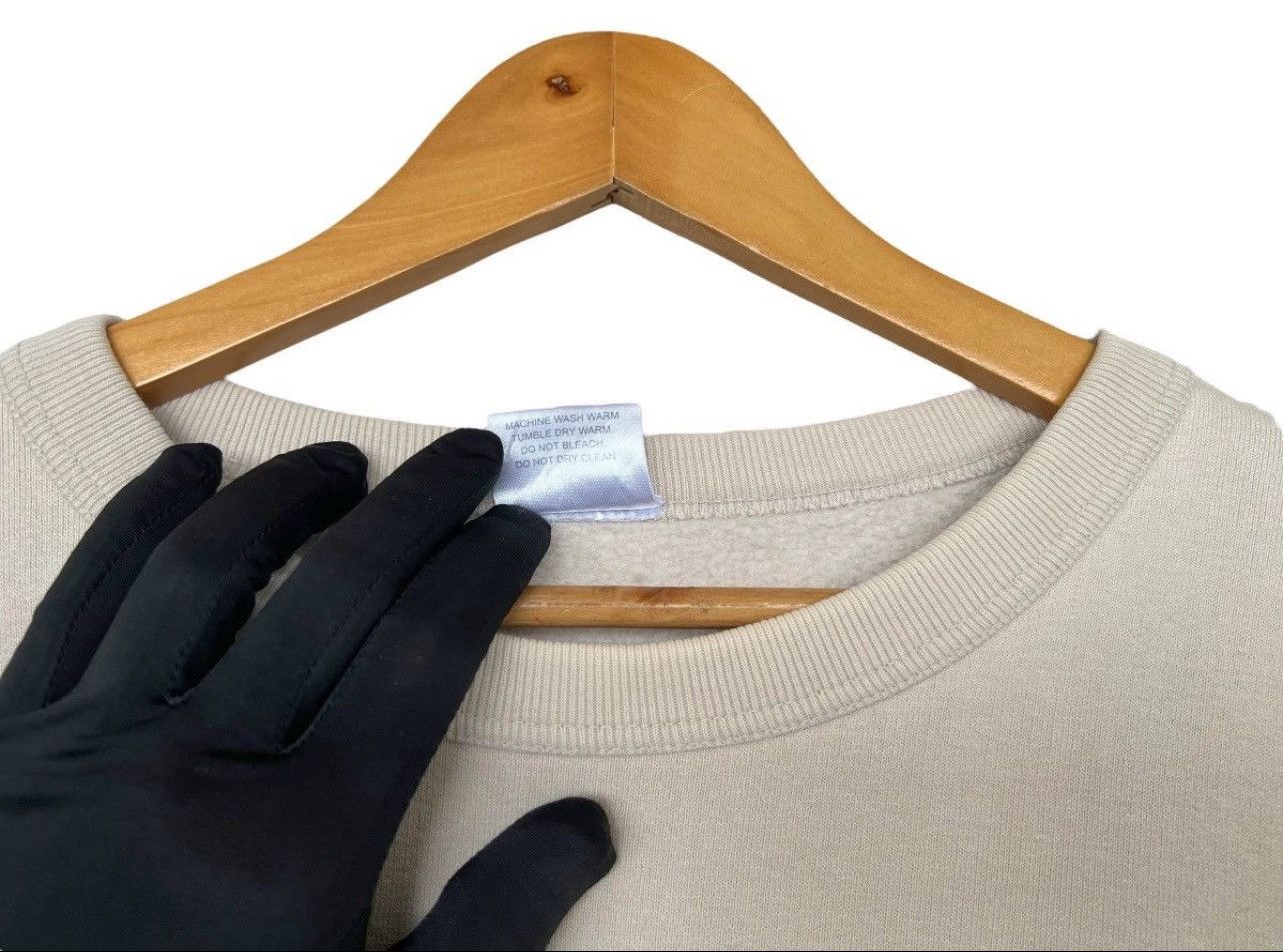 Vintage Vintage 90s Kiki Club Sweatshirt Crewneck Beige Sweatshirt Size L / US 10 / IT 46 - 6 Thumbnail