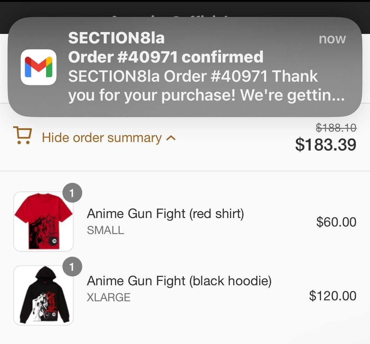 Section 8 *RARE* Section 8 Anime Gun Fight Tee (Size S) Size US S / EU 44-46 / 1 - 4 Thumbnail