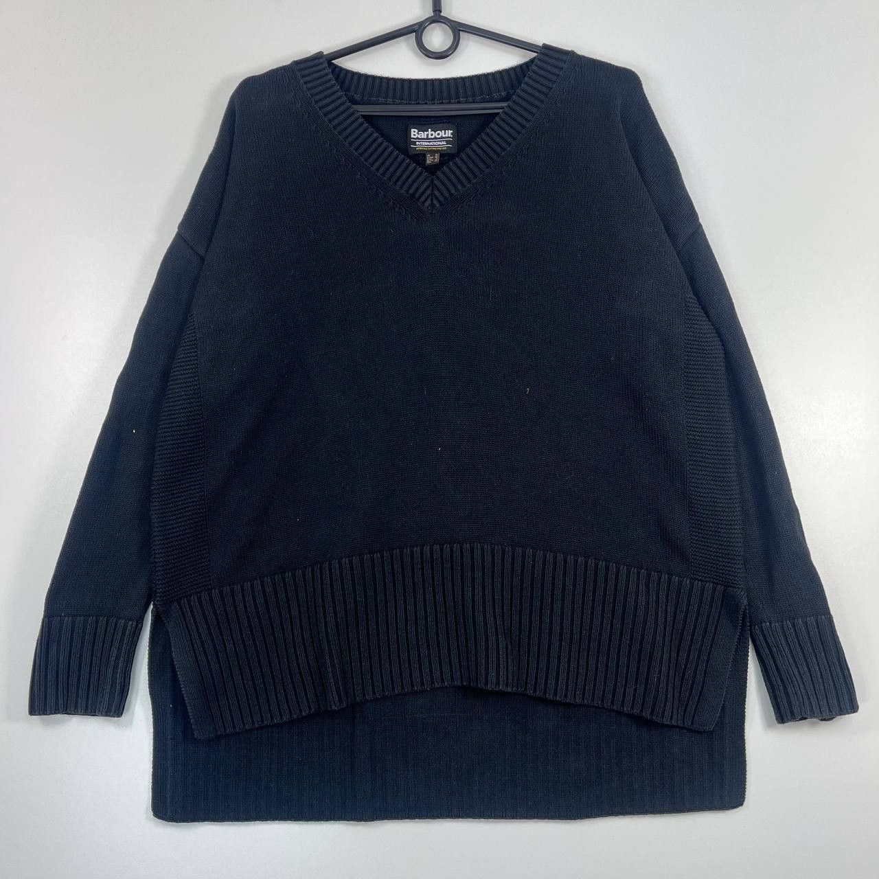 Barbour Barbour International Black V Neck Knit Sweater Womens Sz M Size M / US 6-8 / IT 42-44 - 1 Thumbnail