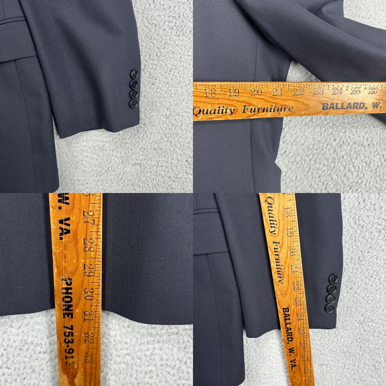 Brooks Brothers Brooks Brothers 346 Sport Coat Blazer Men 43R Dark Navy Wool Blend Stretch Notch Two-Button Formal Business Jacket Regular Size 43 Mens Size 46R - 8 Thumbnail