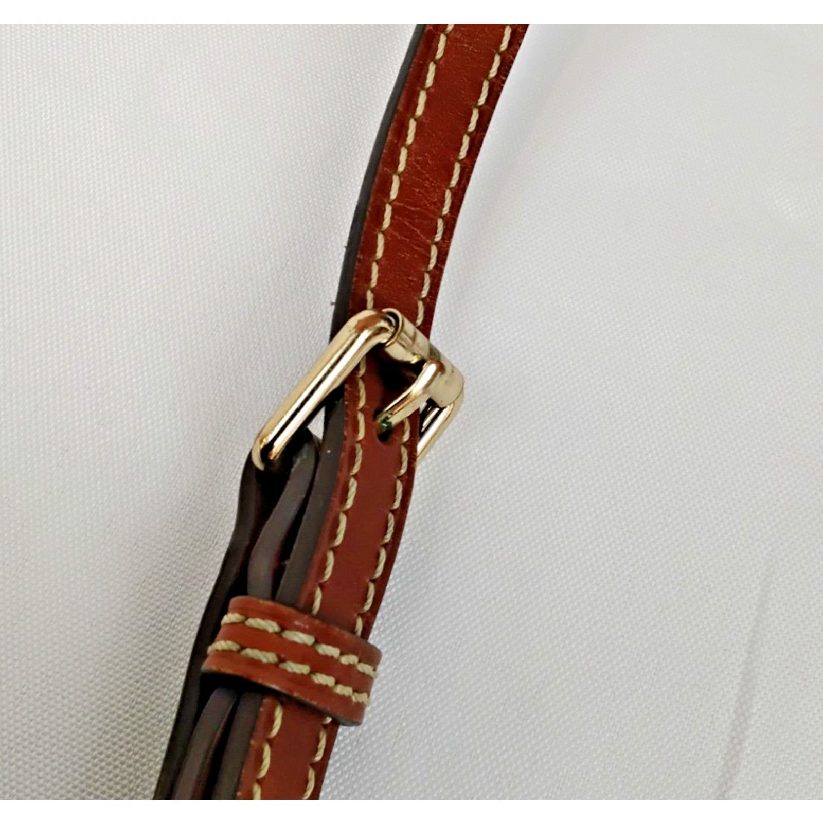 Dooney & Bourke Dooney & Bourke Crossbody Purse Black Leather Brown Trim Size ONE SIZE - 8 Thumbnail