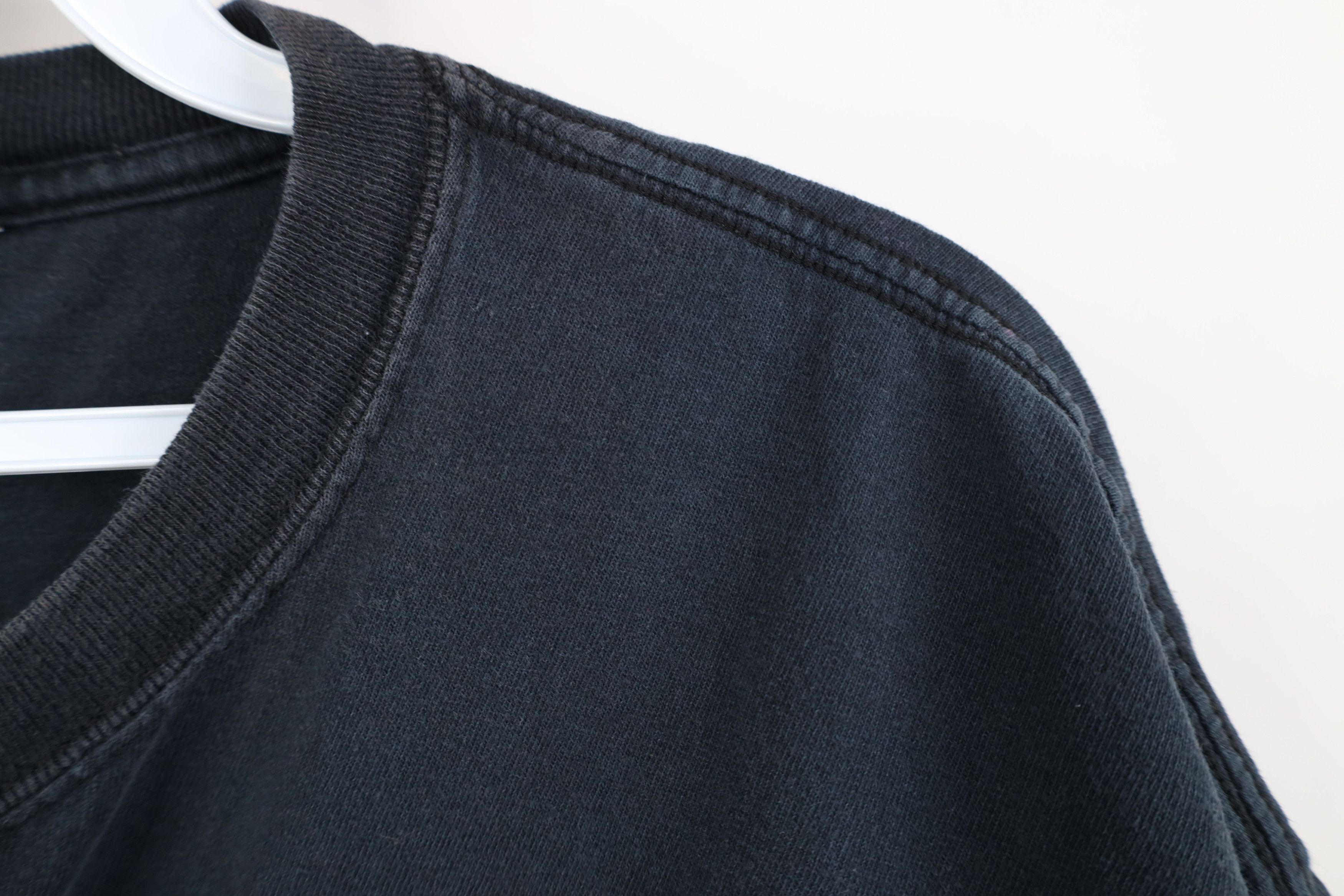Vintage Vintage 90s Y2K Streetwear Blank Cotton Pocket T-Shirt Black Size US XXL / EU 58 / 5 - 5 Thumbnail